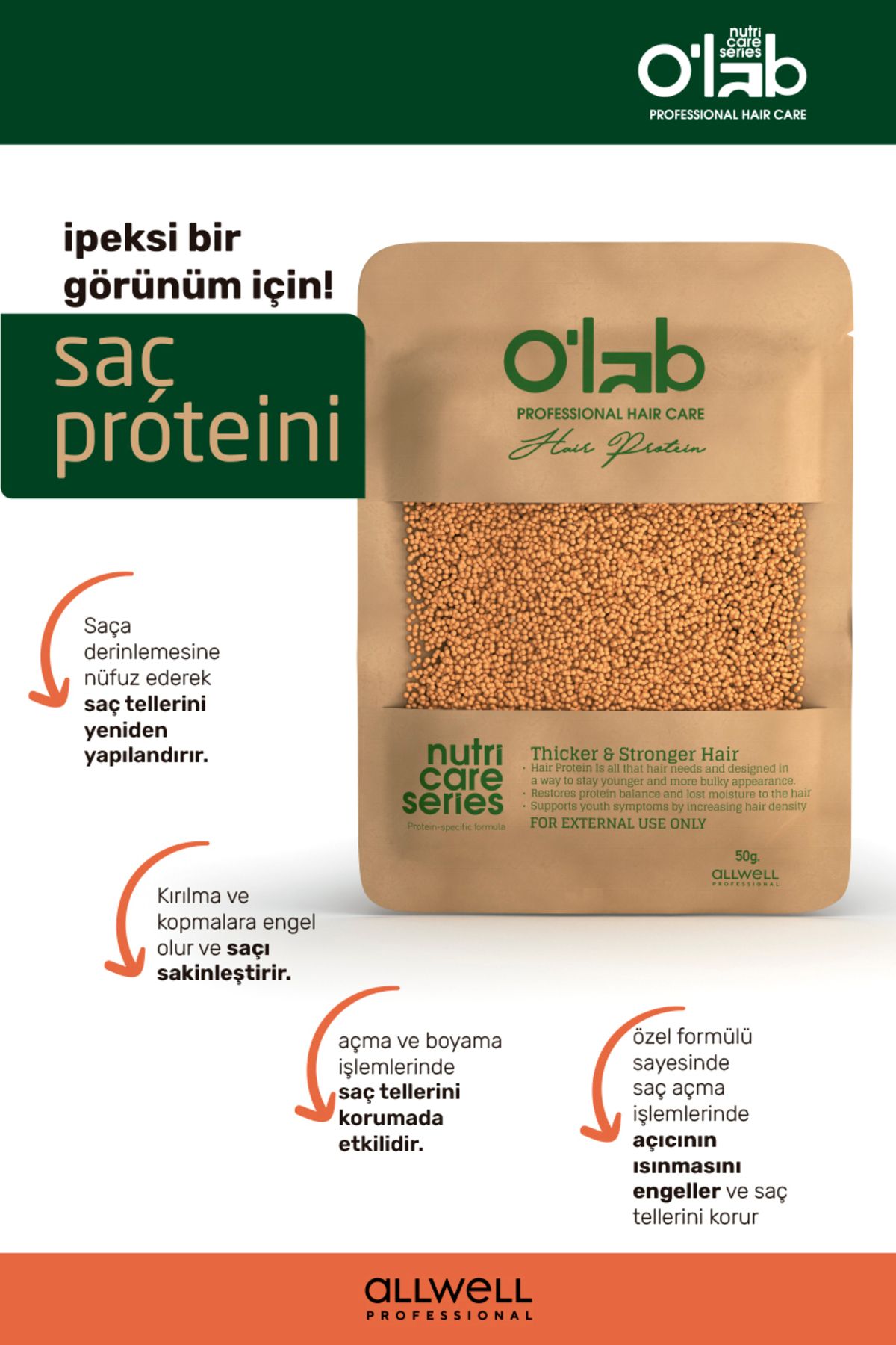Olab Hair Care O'lab Hair Care New Protein/ Saç Bakım Proteini