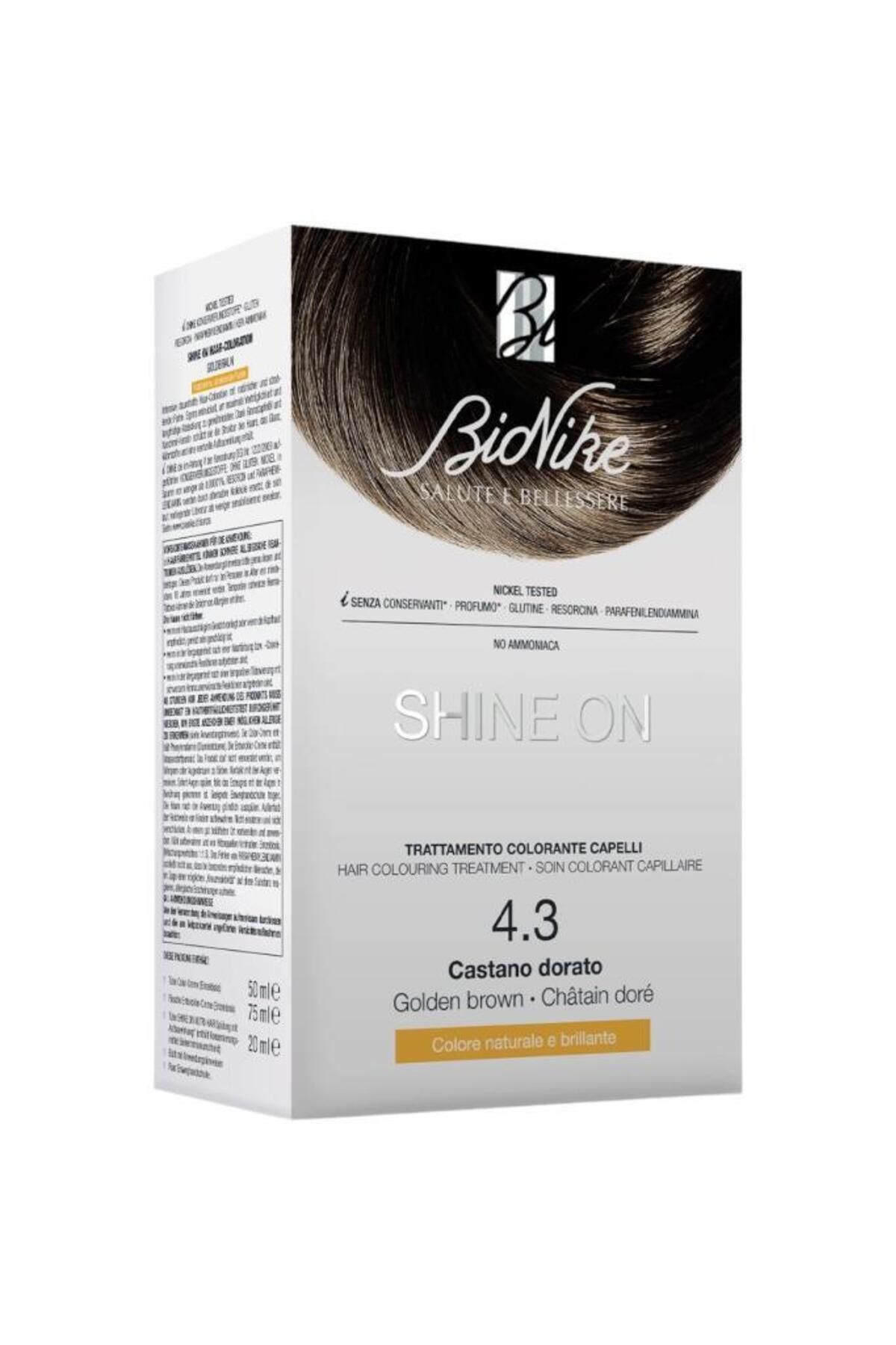 BioNike Bıonıke Shıne On Hair Colouring Treatment No: 4.3 Golden Brown