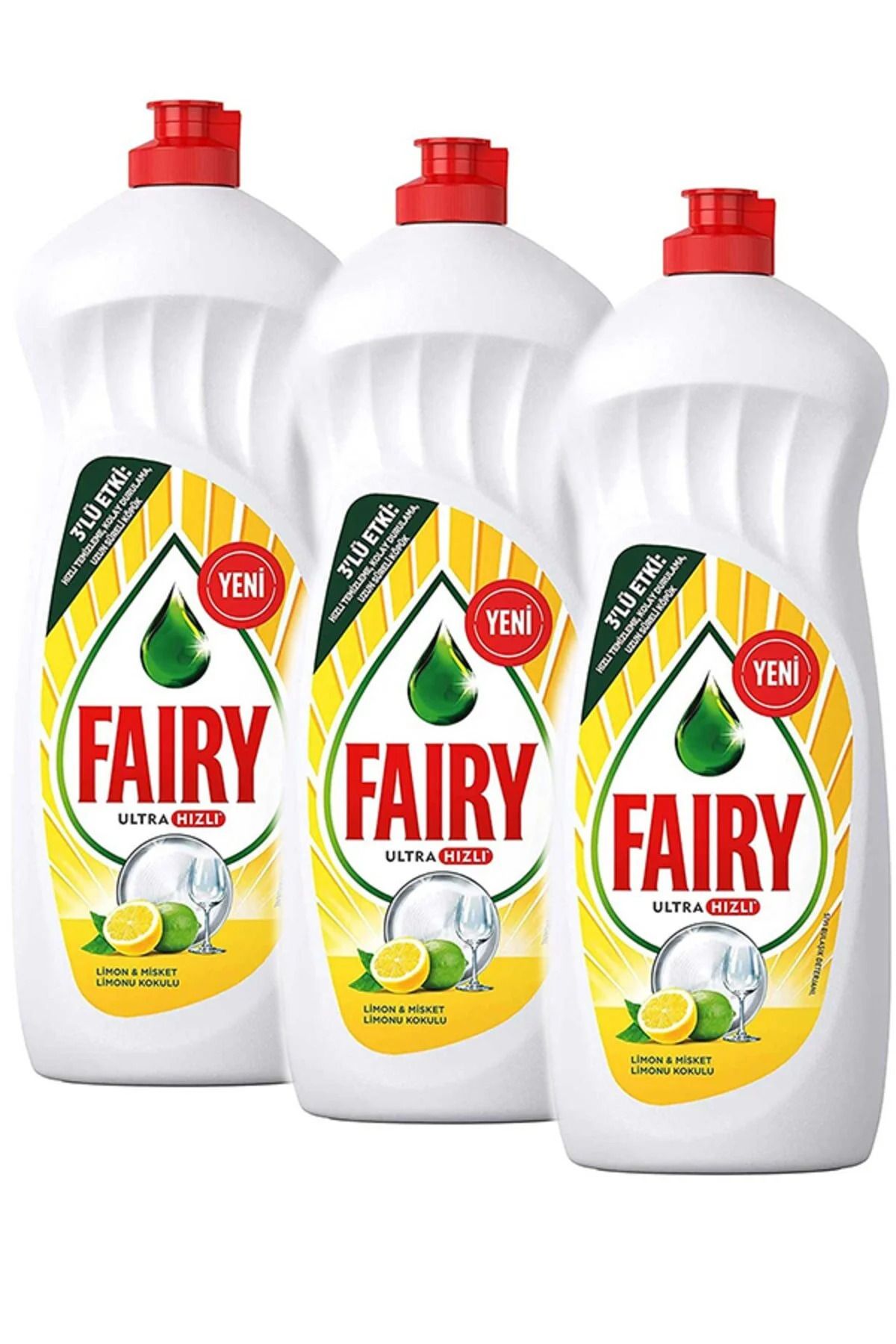 Fairy Sıvı Bulaşık Deterjanı Limon 650 ml (3 ADET)