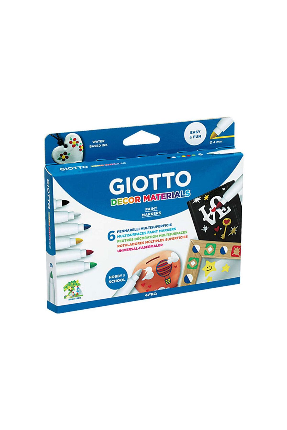 Giotto Decor Materials Kumaş Kalemi 6'lı 453300