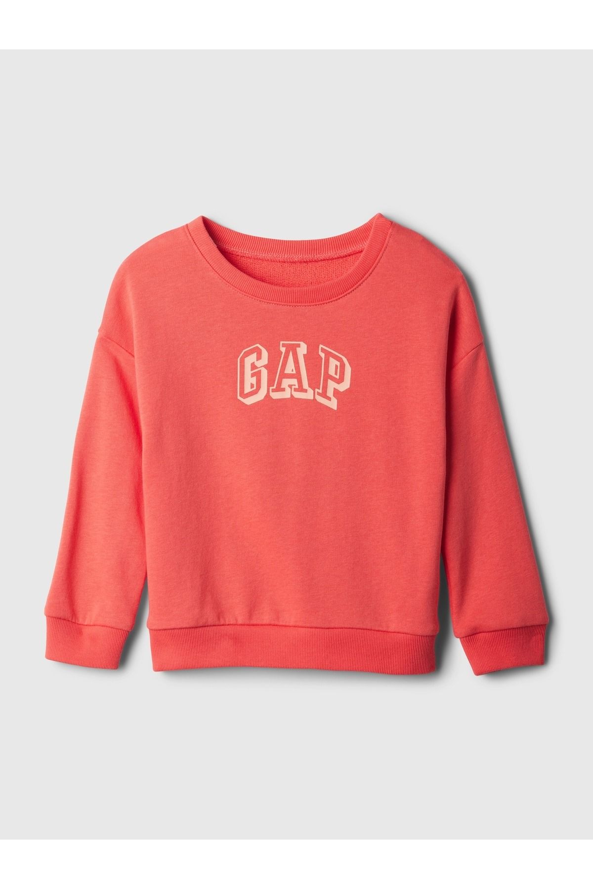 GAP Erkek Bebek Kırmızı Gap Logo Fransız Havlu Kumaş Sweatshirt