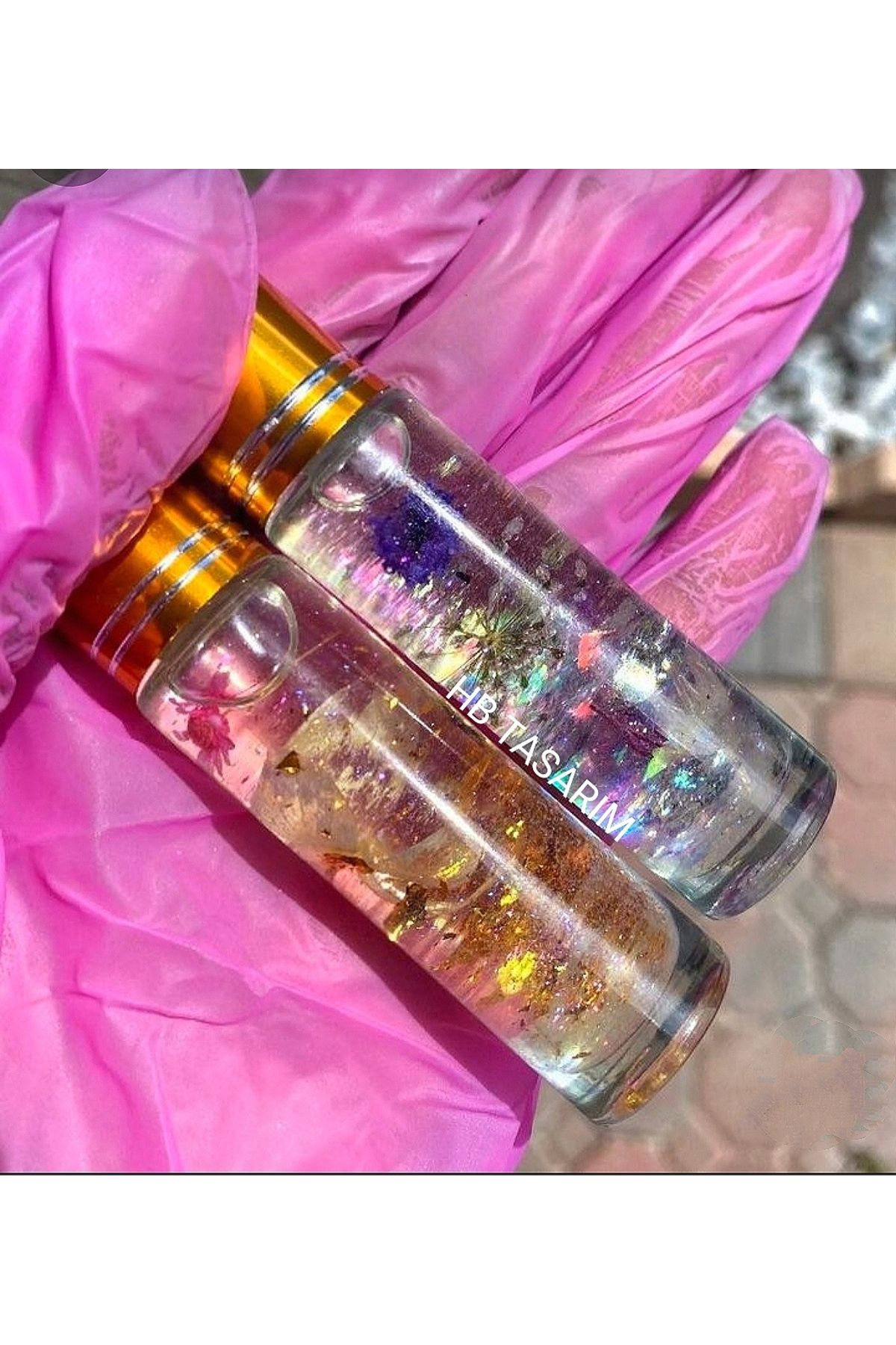 hbtasarim 2li simli lipgloss şeffaf