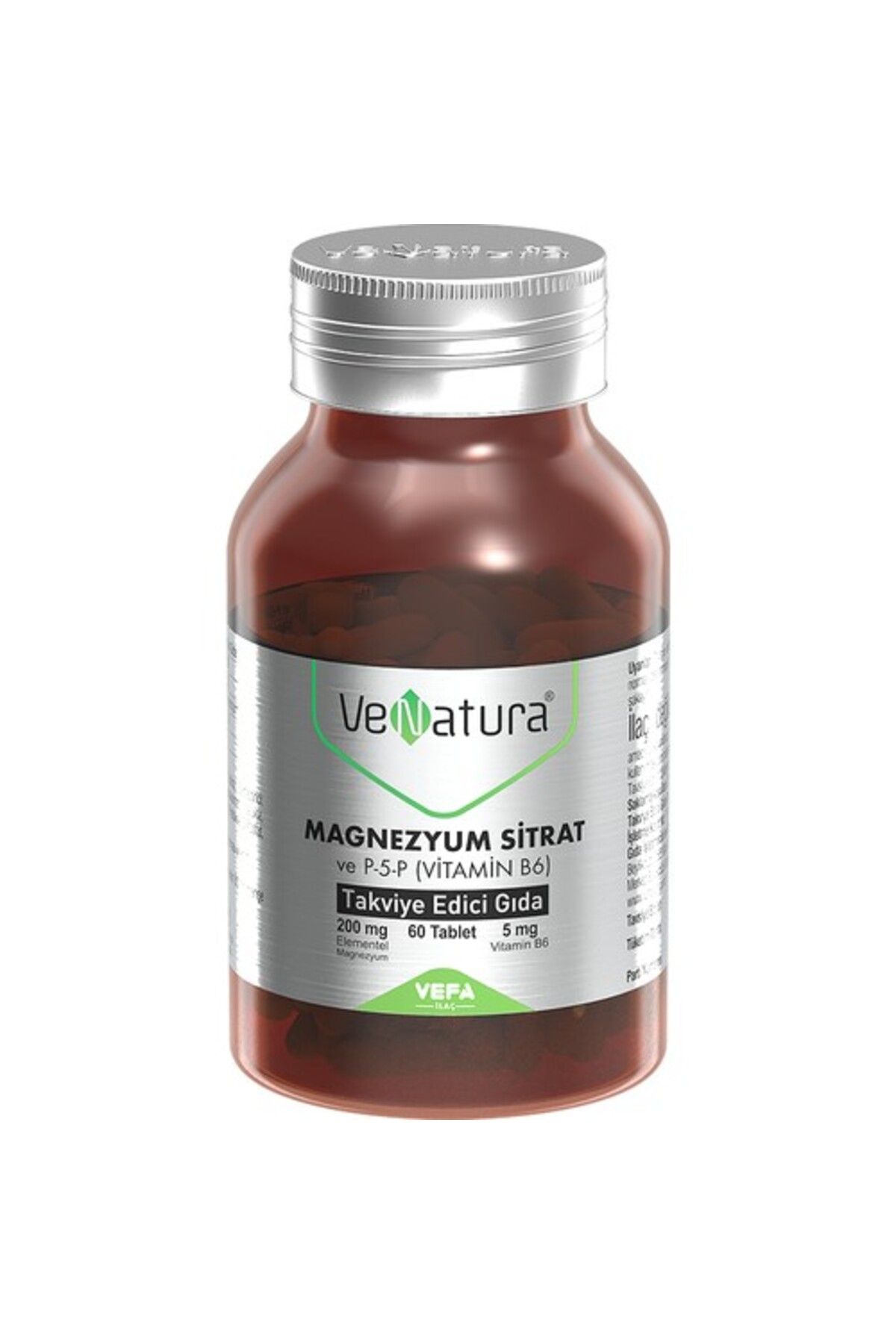 Venatura Magnezyum Sitrat Ve P-5-p (VİTAMİN B6) Takviye Edici Gıda