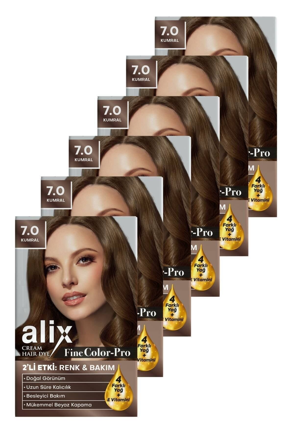 Alix Saç Boyası Kiti 7.0 Kumral 50 Ml (6 Adet)