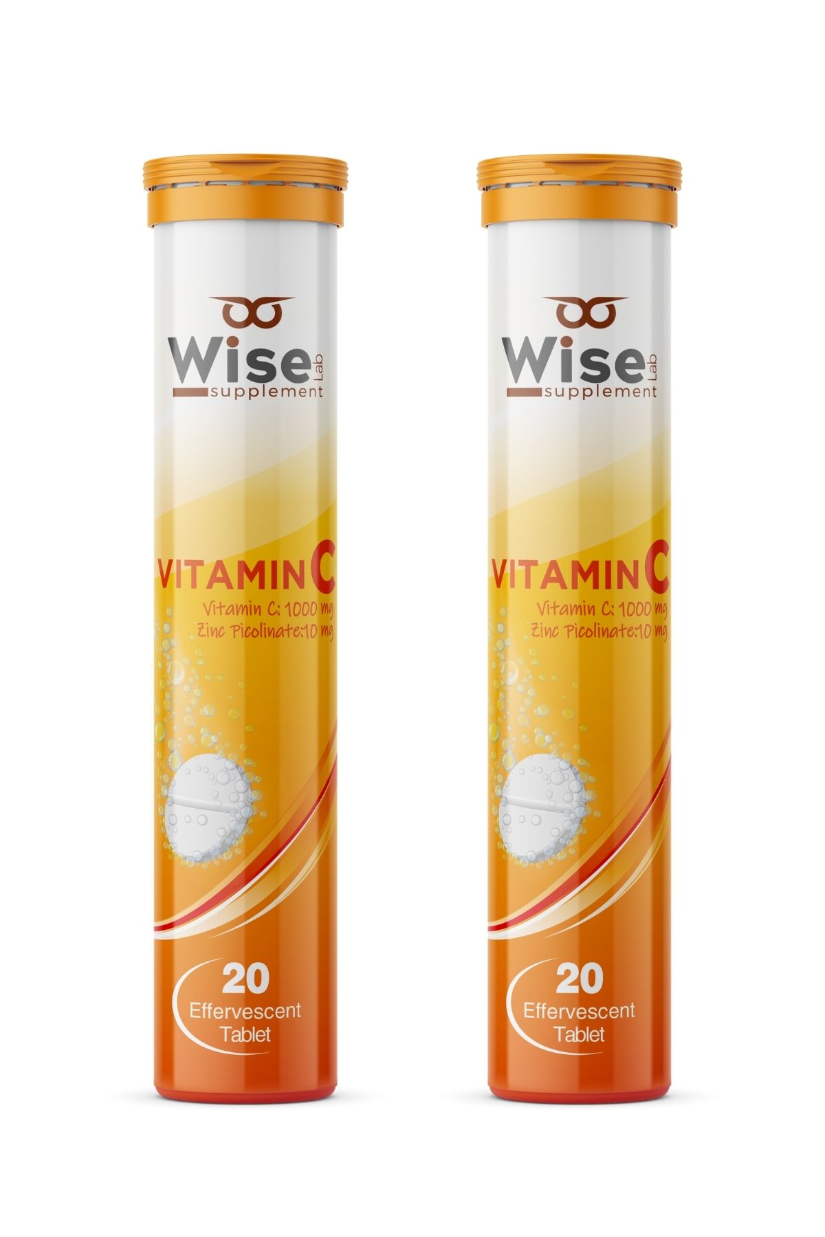 WiseLab Vitamin C + Çinko Efervesan 20 Tablet x 2 Adet