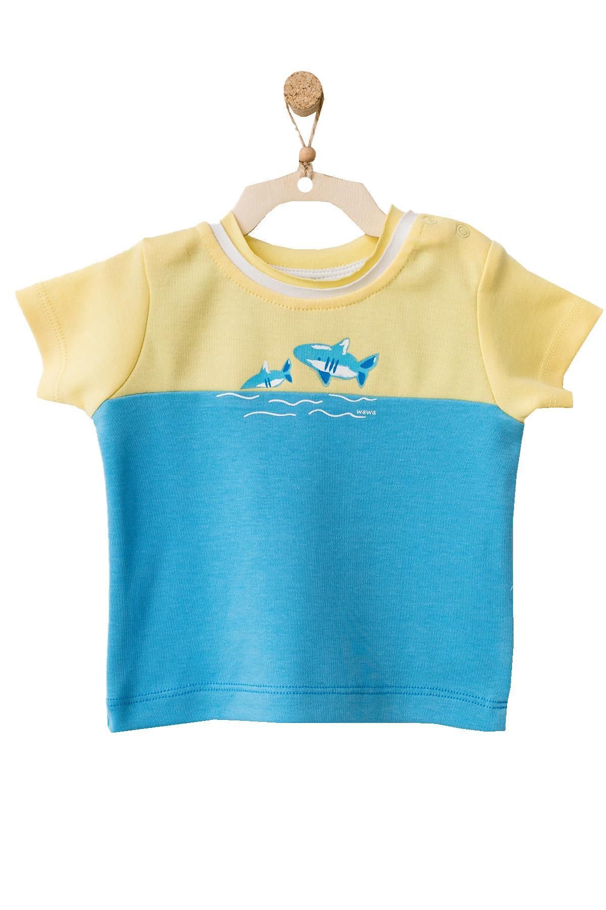 Andy Wawa Erkek Bebek Deniz Temalı Renkli Tişört Ac21869r