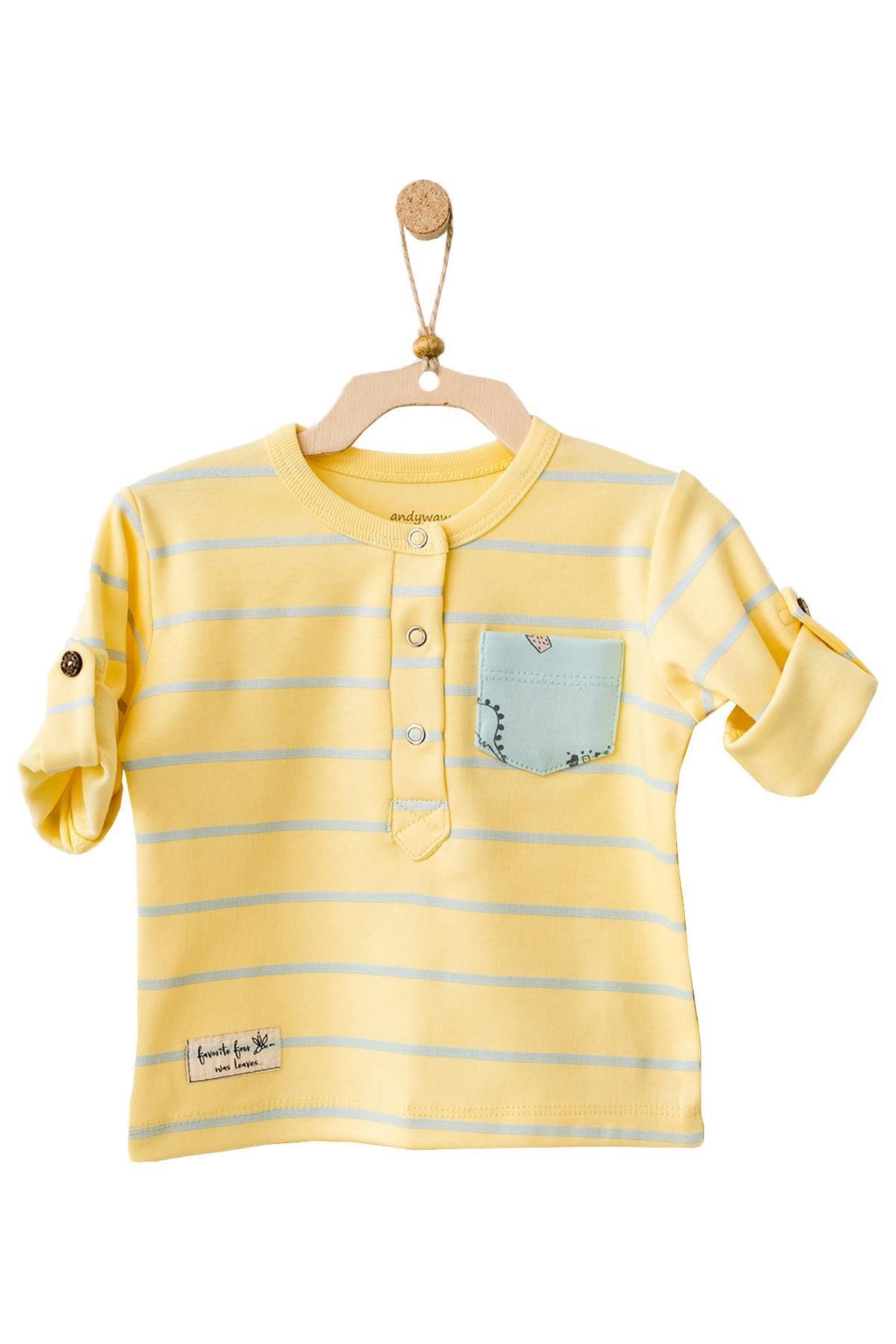 Andy Wawa Erkek Bebek Cepli Sarı Tişört Ac21510r