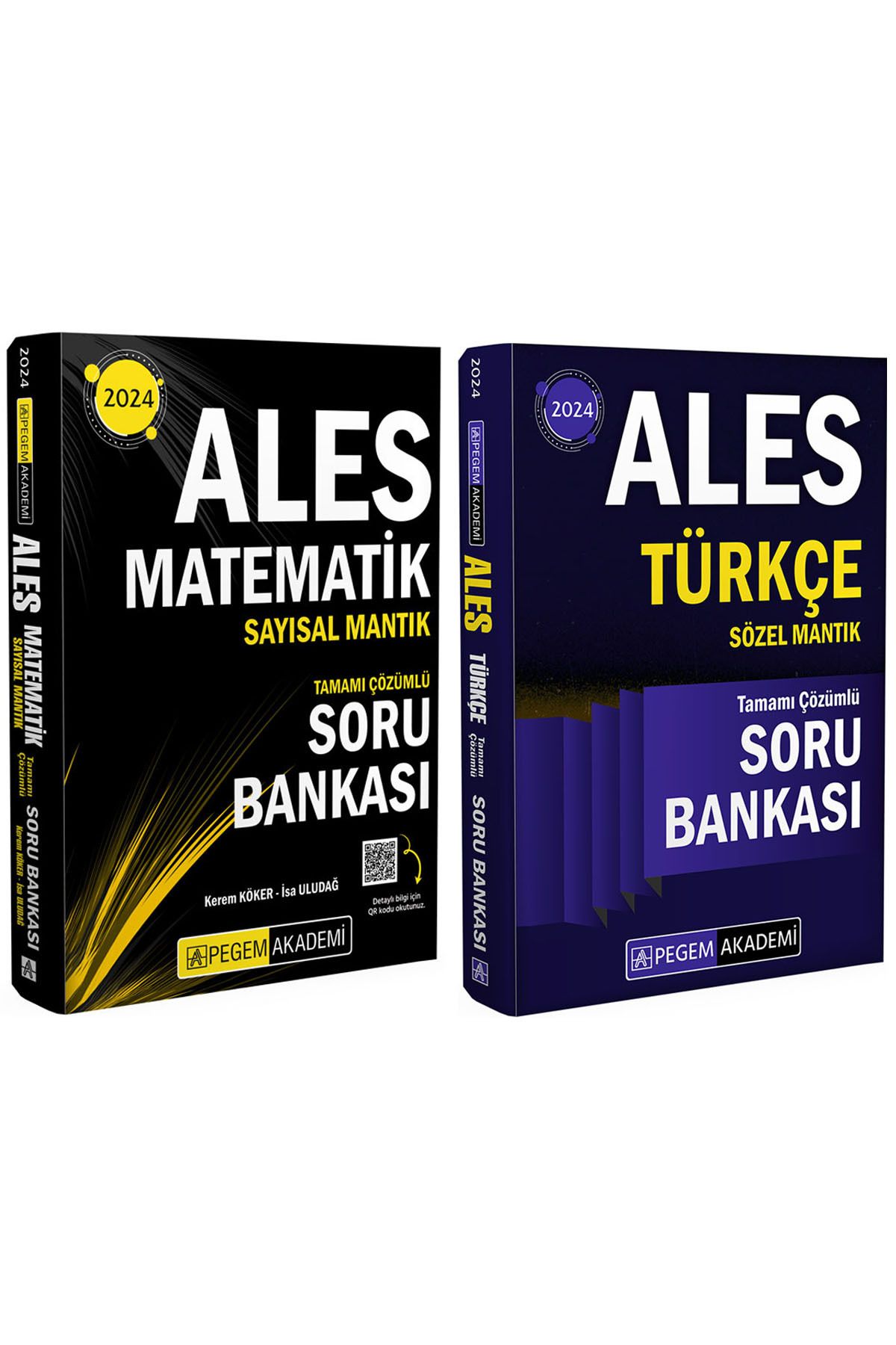 Pegem Akademi Yayıncılık ALES 2024 Tamamı Çözümlü Türkçe Sözel Mantık-Matematik Sayısal Mantık Tamamı Çözümlü Soru Bankası