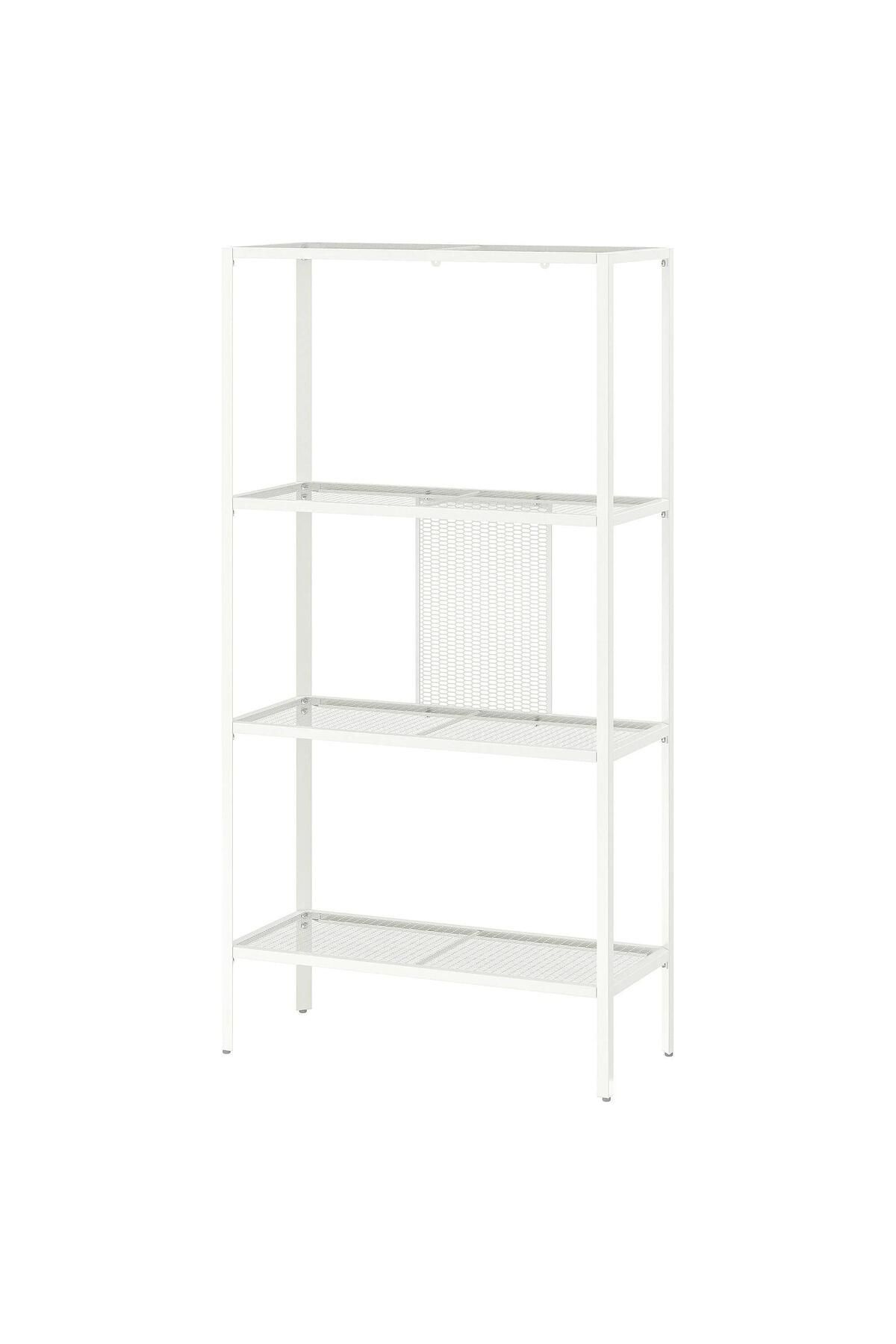 IKEA Açık Raf Ünitesi, Beyaz Renk MeridyenDukkan 60x25x116 cm Kitaplık- Dekorasyon Ünitesi