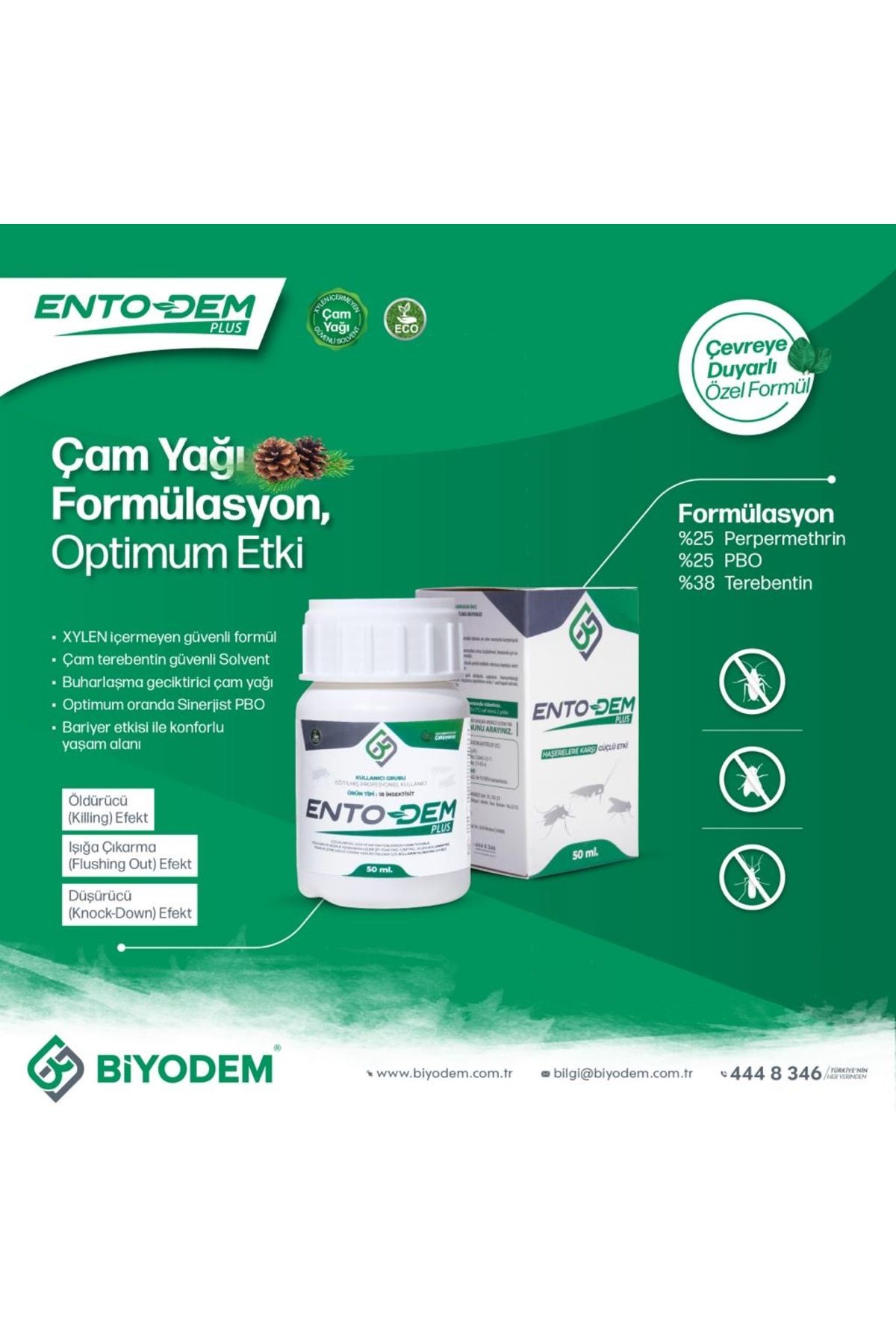 BİYODEM KİMYA Ento Dem Plus 50 ml Haşere Ilacı