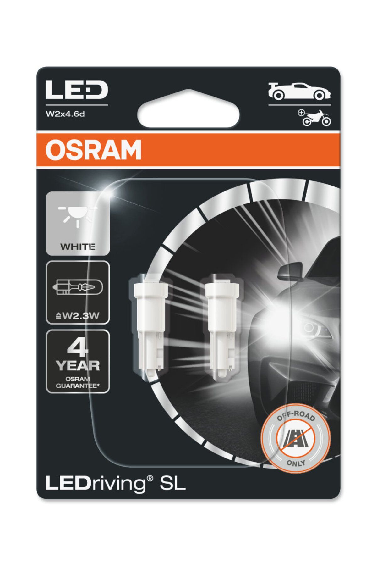 Osram 12V T5 Dipsiz LED Ampul LEDriving SL 2723DWP-02B (Takım - 2Adet)