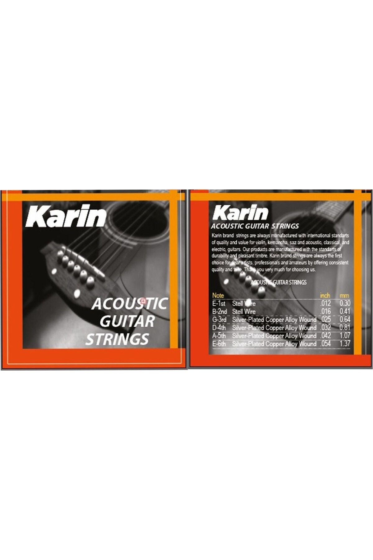Karin K206 - Akustik Gitar Teli ( Takım Tel ) K-206