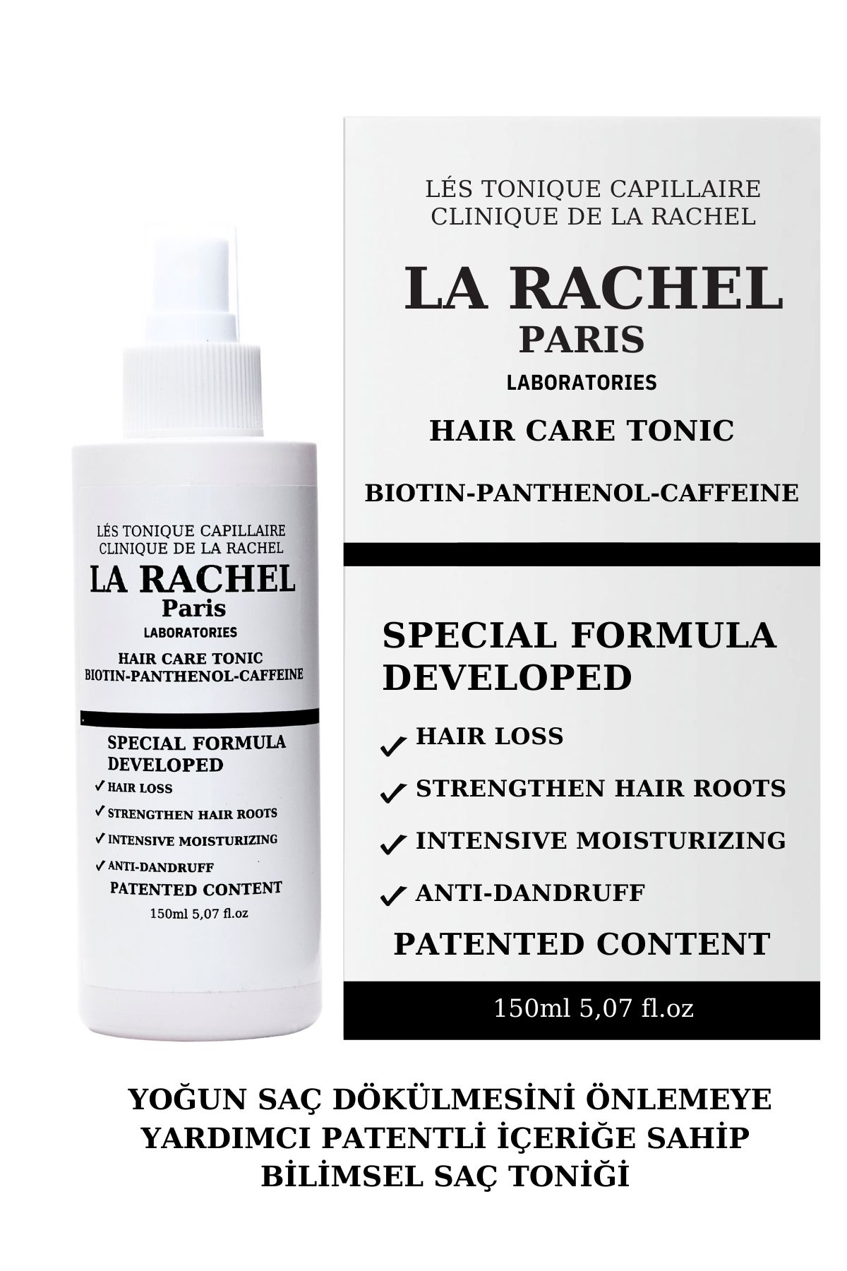 La Rachel Dökülme Karşıtı, Sağlıklı Uzama Etkili ve Nem Dengesini Sağlamaya Yardımcı Bilimsel Saç Bakım Toniği