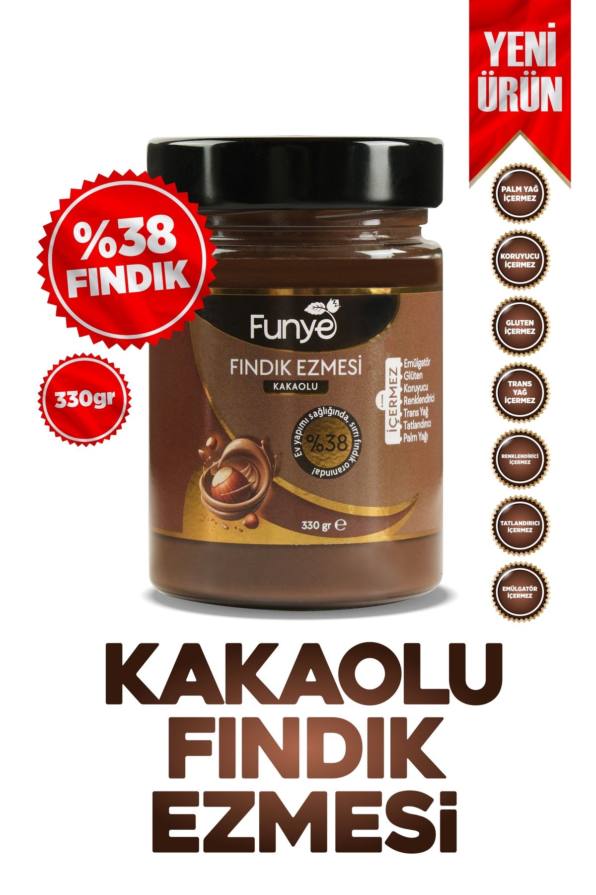 FUNYE Kakaolu Fındık Ezmesi - (330 gr)