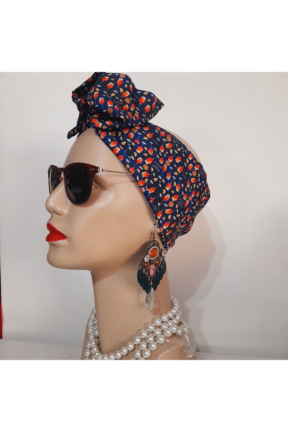 oben hobi Afrika modeli telli bandana saç aksesuarı kadın kumaş toka
