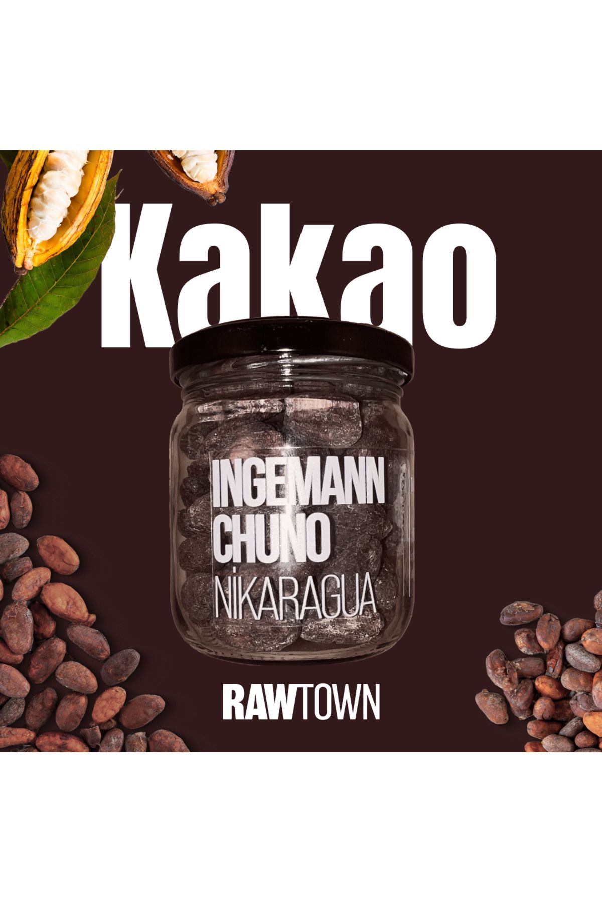 RAWTOWN Nikaragua Ingemann Chuno Kakao Çekirdeği 100g
