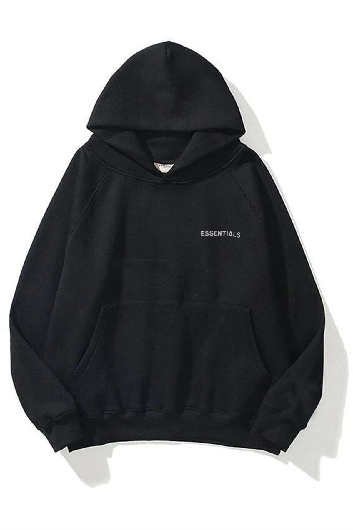 Trendiz Unisex 303 Essential Sweatshirt Hoodie Siyah