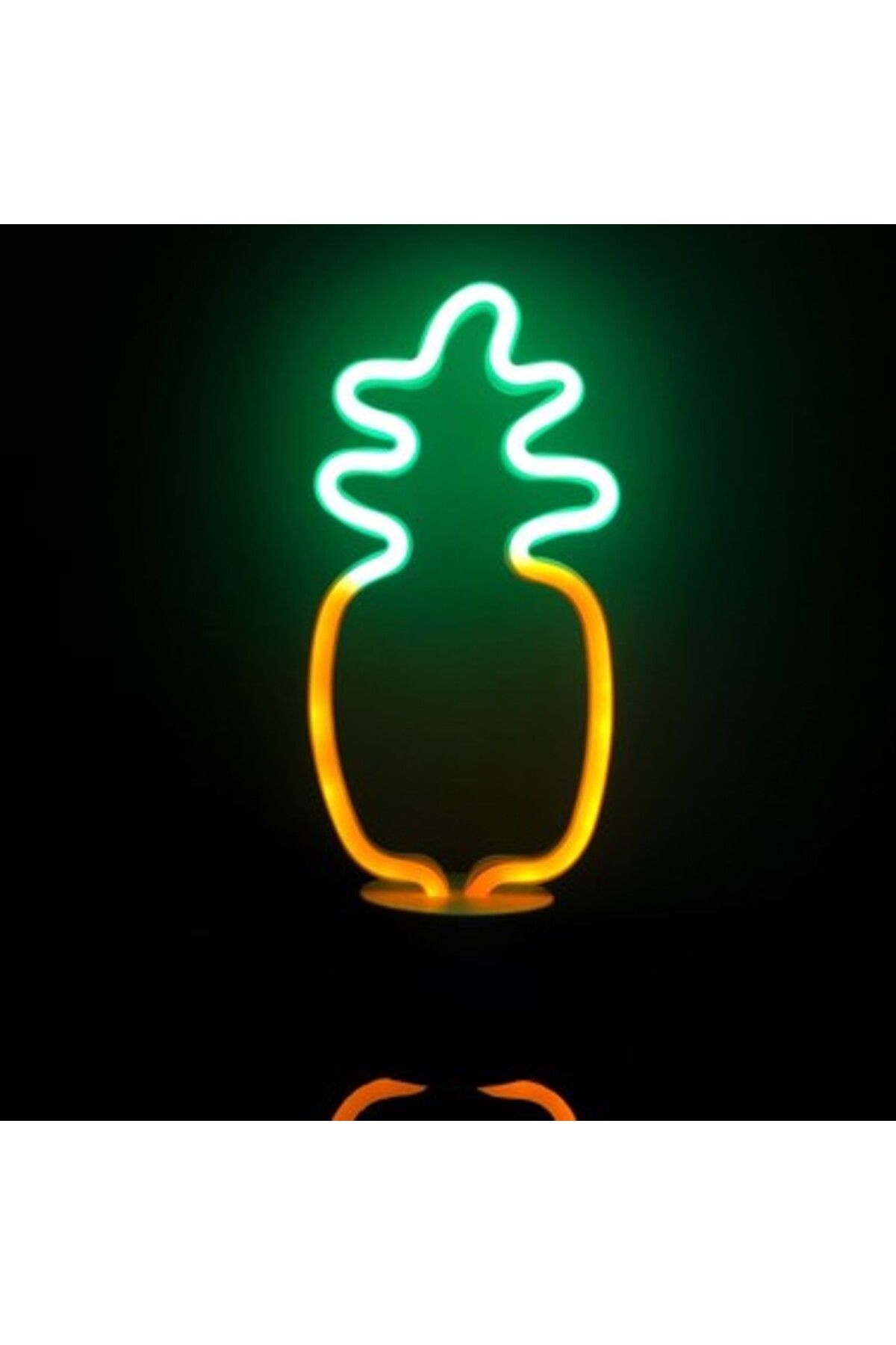 Skygo Neon Işıklı Ananas Masa Gece Lambası Pil+Usb
