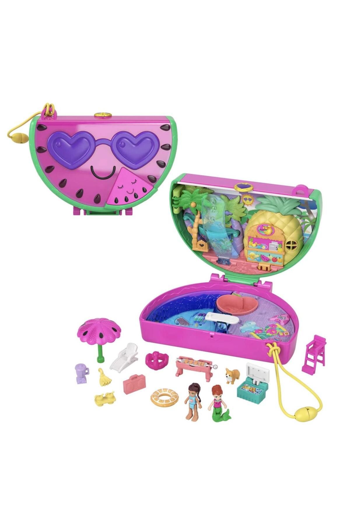 Polly Pocket Ve Maceraları Micro Oyun Setleri Watermelon Pool Party-hcg19