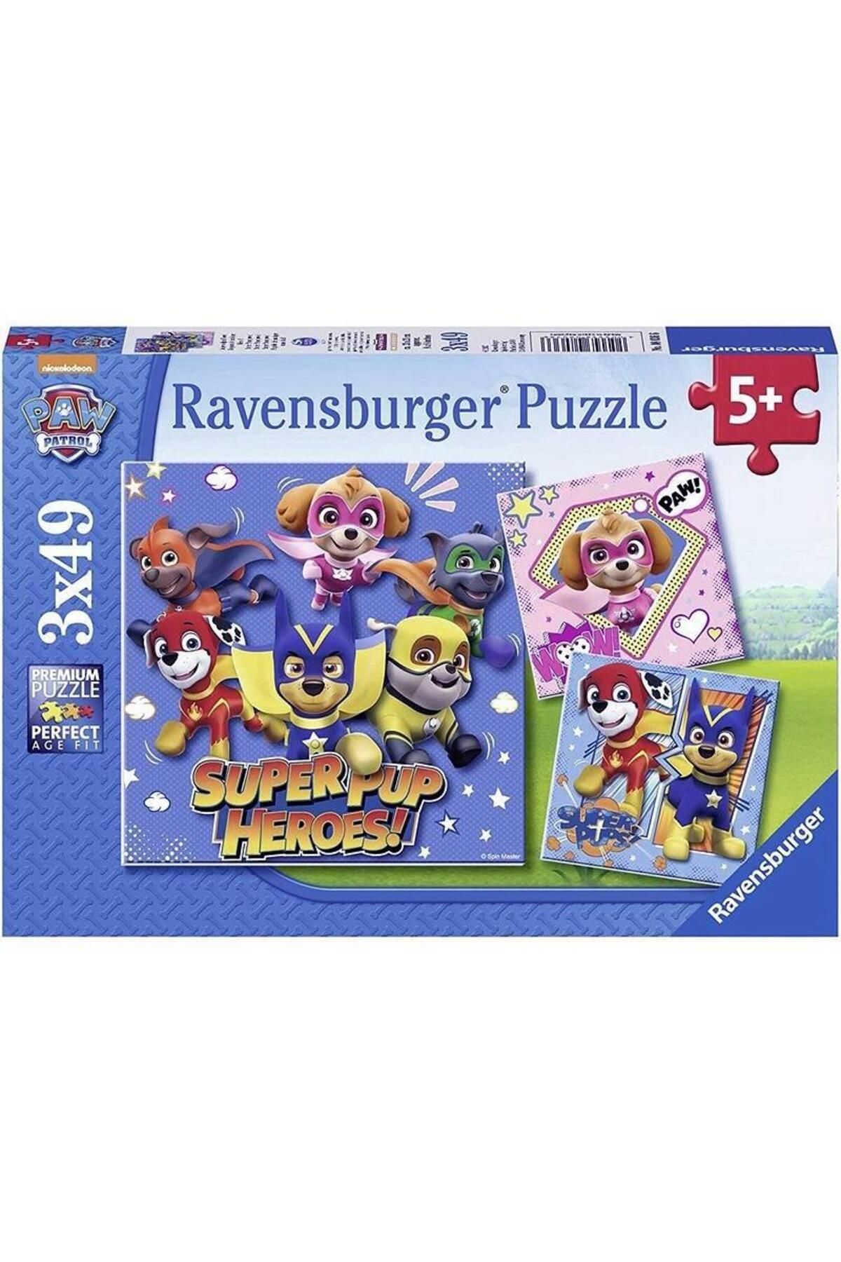 RAVENSBURGER 3x49 Parça Puzzle Paw Patrol 080366