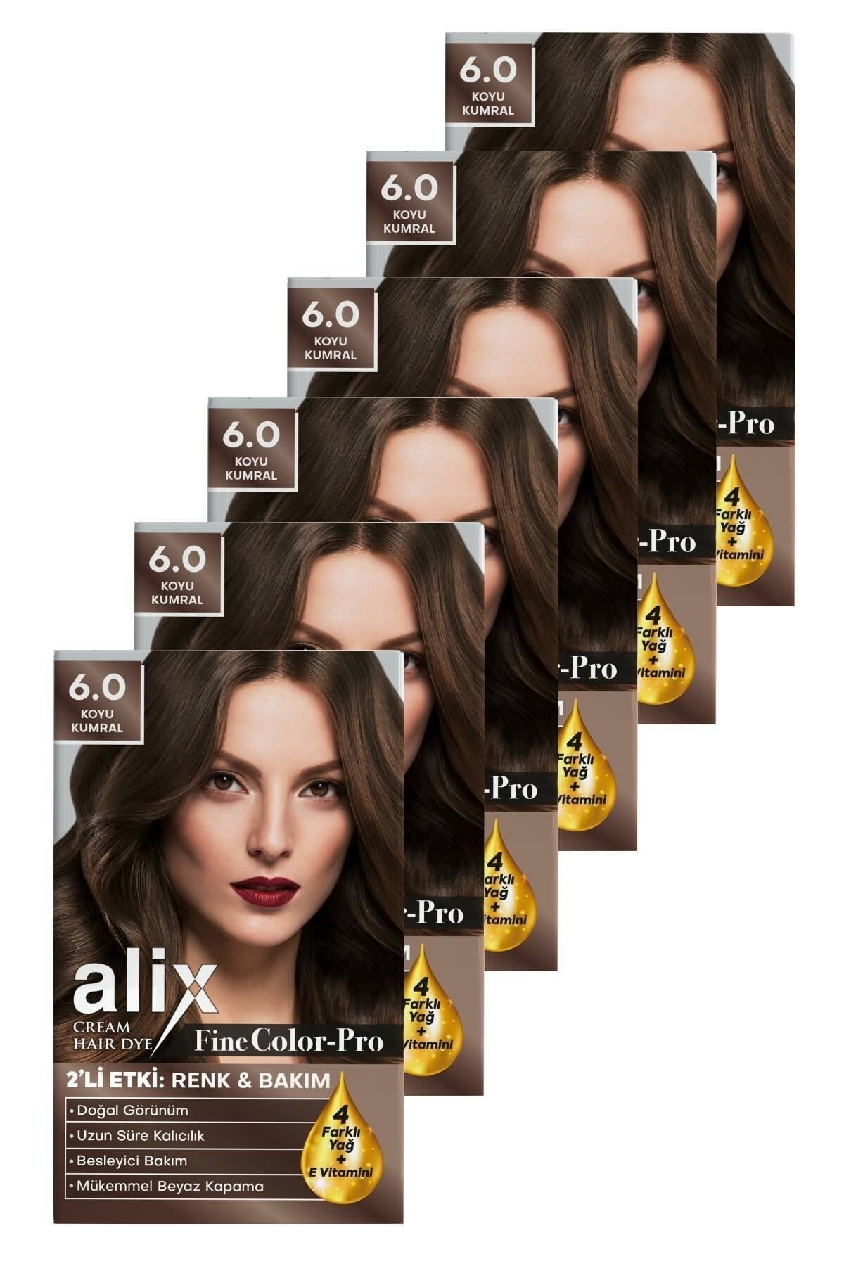 Alix Saç Boyası Kiti 6.0 Koyu Kumral 50 Ml (6 Adet)