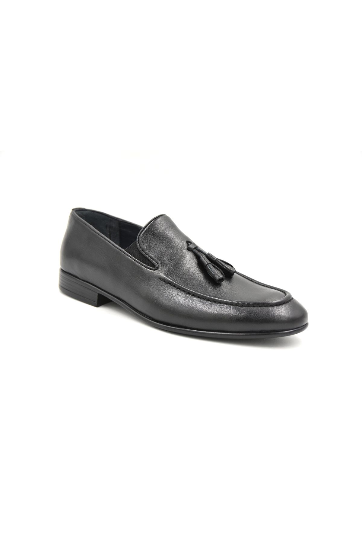 Prego (Stilloni) İçi Dışı Hakiki Deri Poli Hafif Taban Klasik Erkek Ayakkabı SİYAH