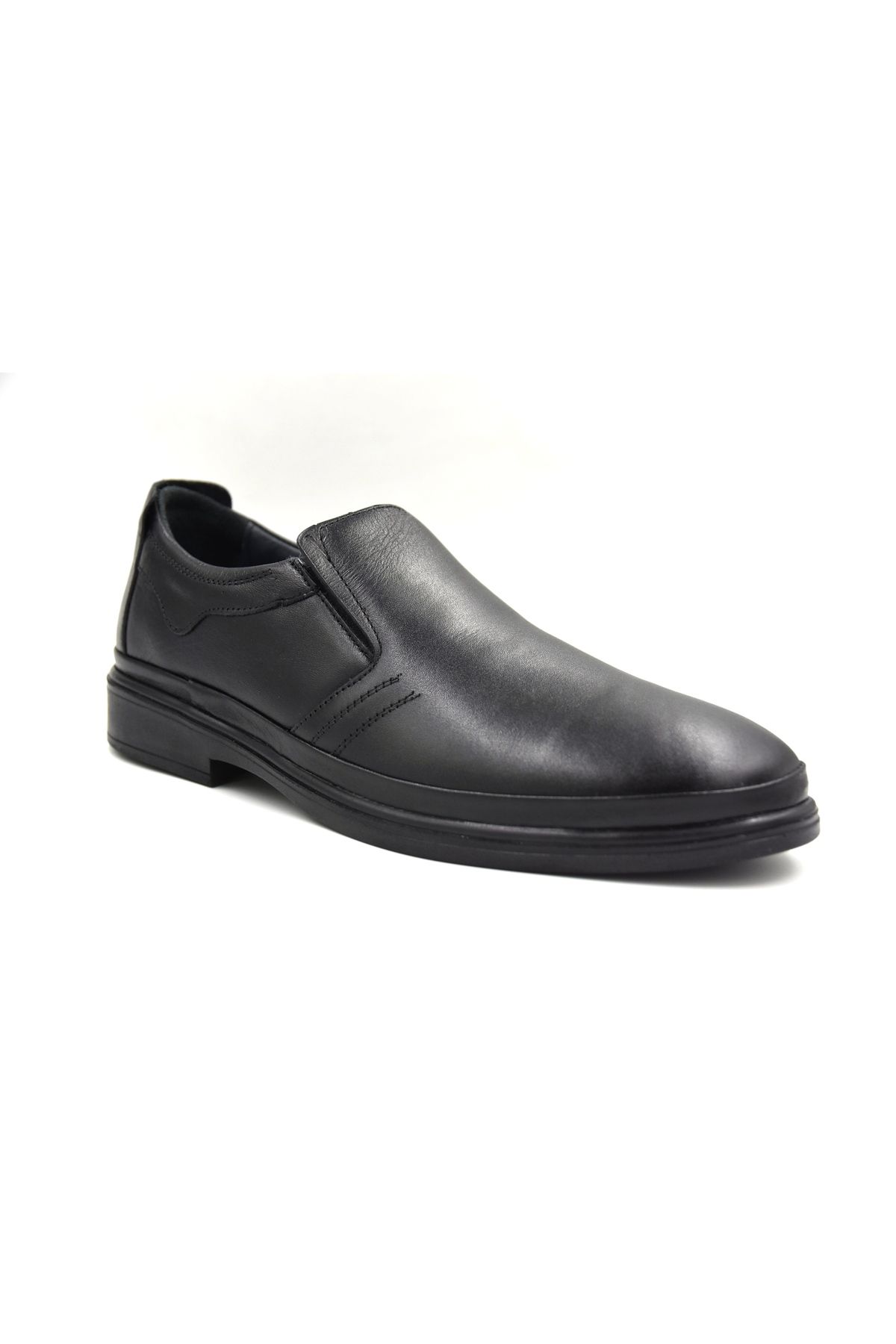 Prego Içi Dışı Hakiki Deri Poli Hafif Taban Günlük Erkek Comfort Ayakkabı Siyah