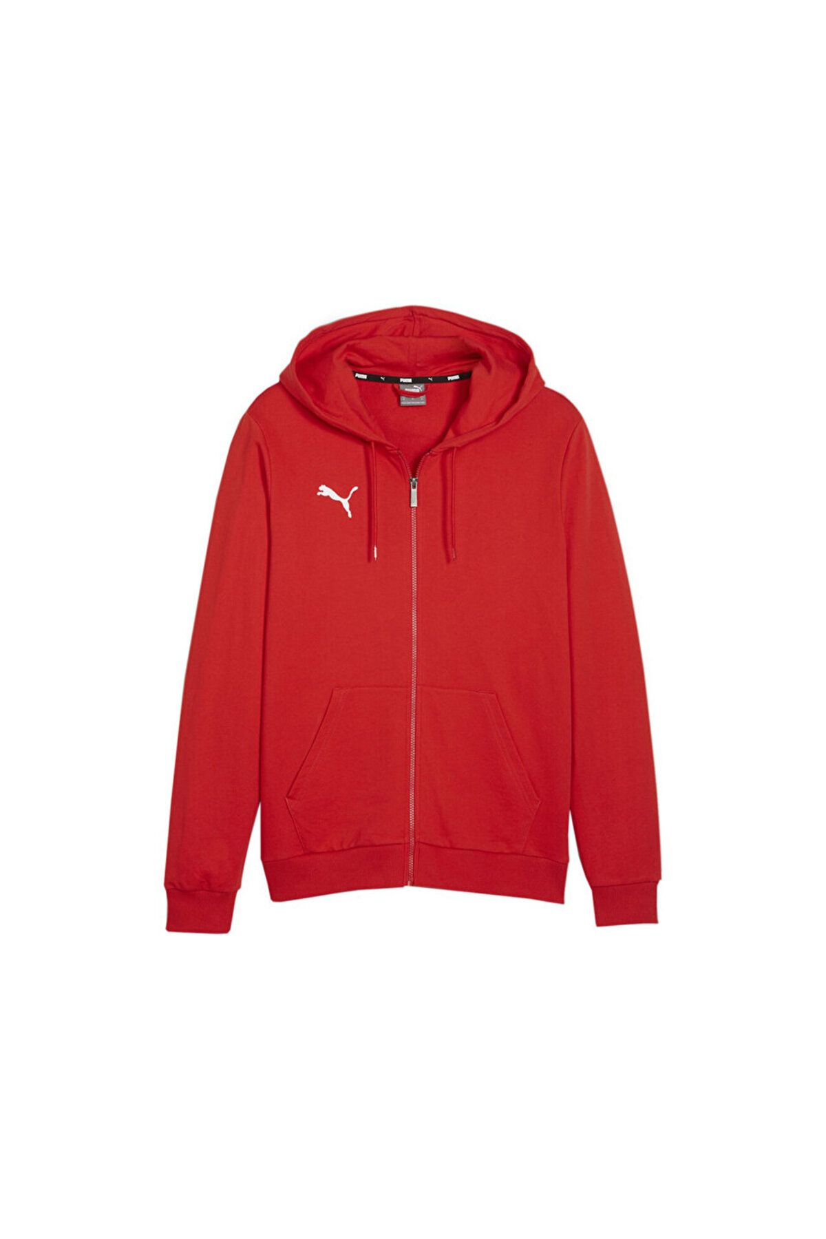 Puma Teamgoal Casuals Hooded Jacket Erkek Futbol Ceketi 65859501 Kırmızı
