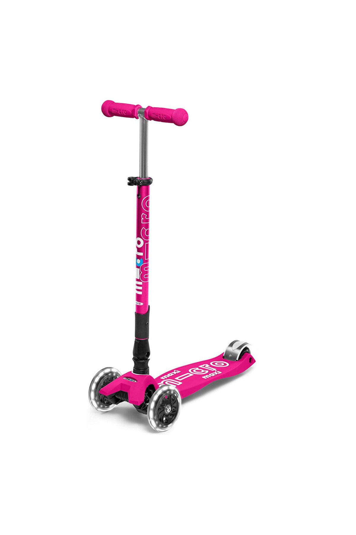 Micro Scooter Maxi Deluxe Shocking Pink Led Katlanabilir Mmd096