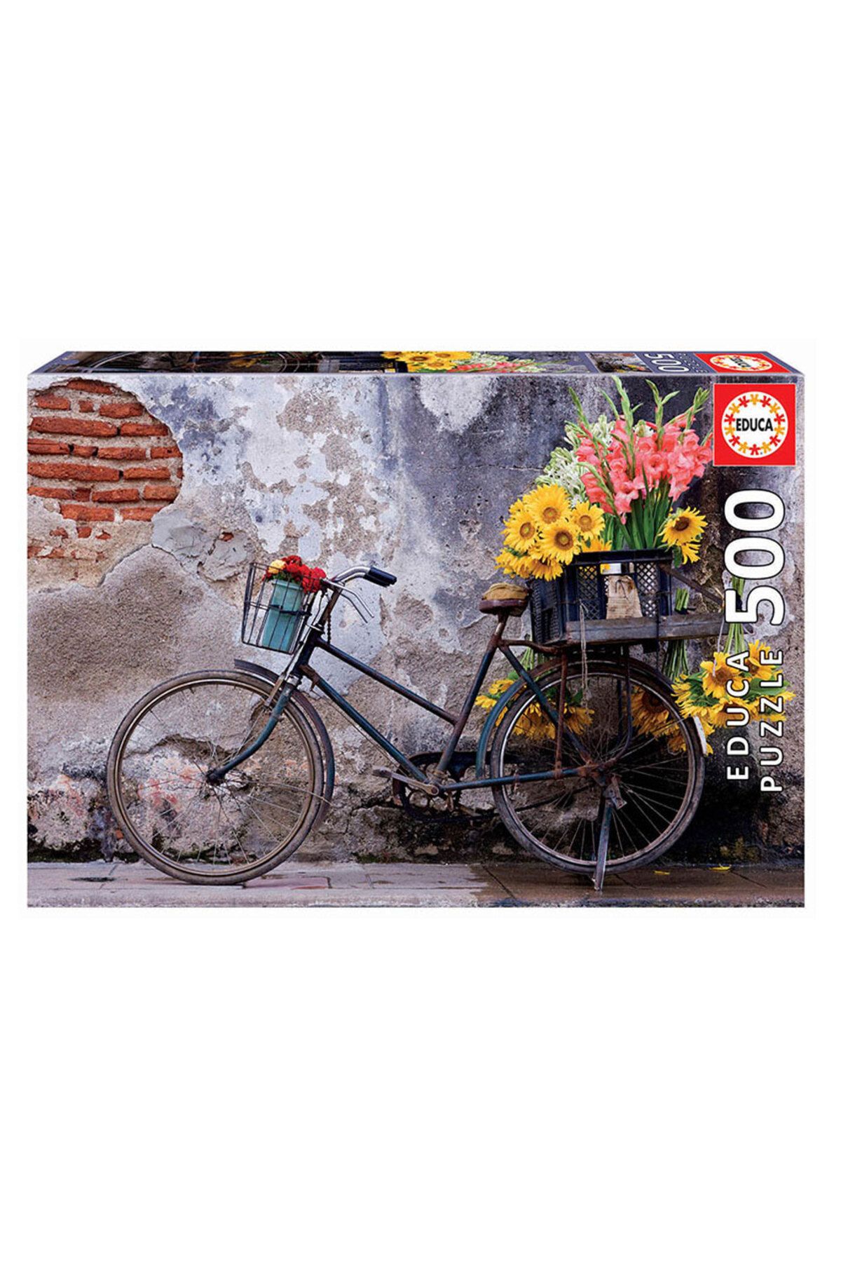 EDUCA Puzzle 500 Parça Çiçekli Bisiklet 17988