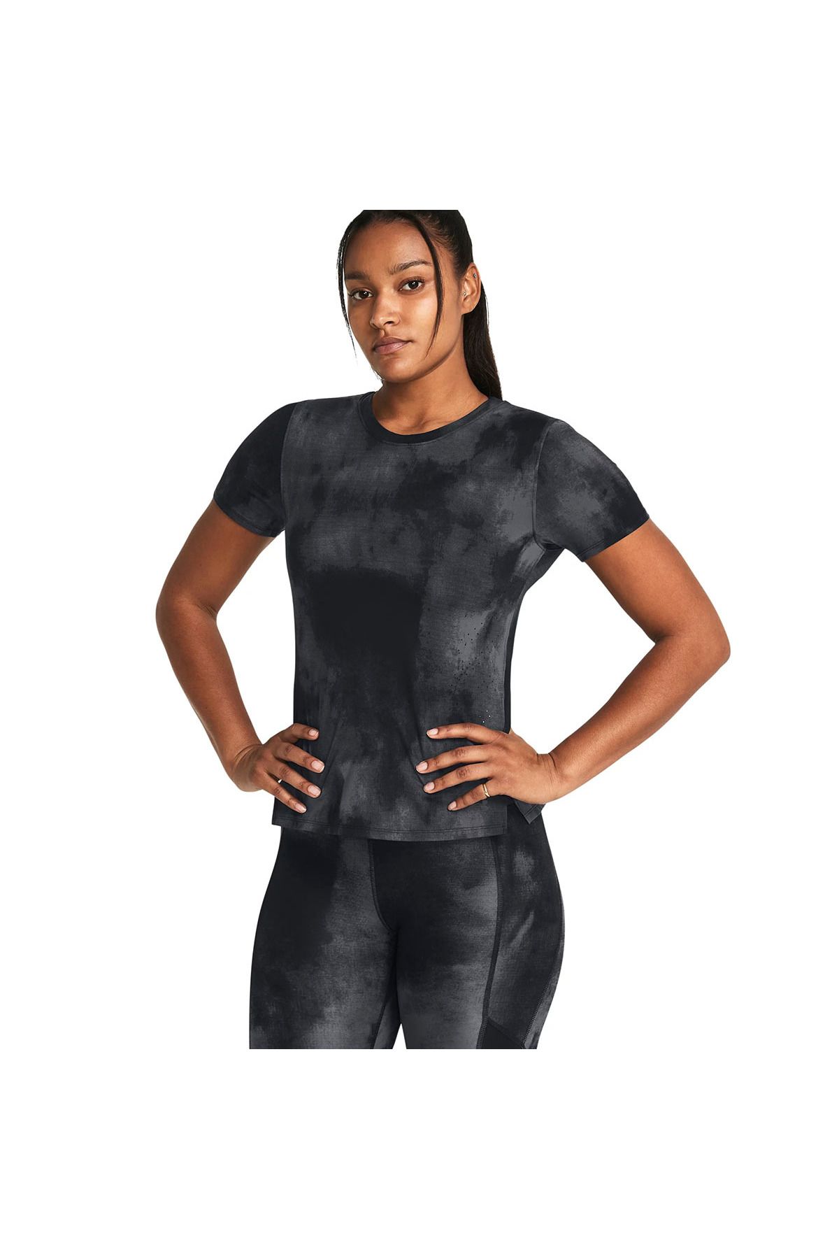 Under Armour Launch Elite Kadın Siyah Koşu T-Shirt 1383365-001