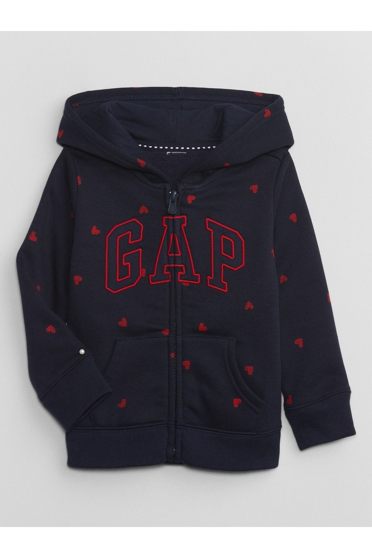 GAP Kız Bebek Lacivert Gap Logo Fermuarlı Sweatshirt