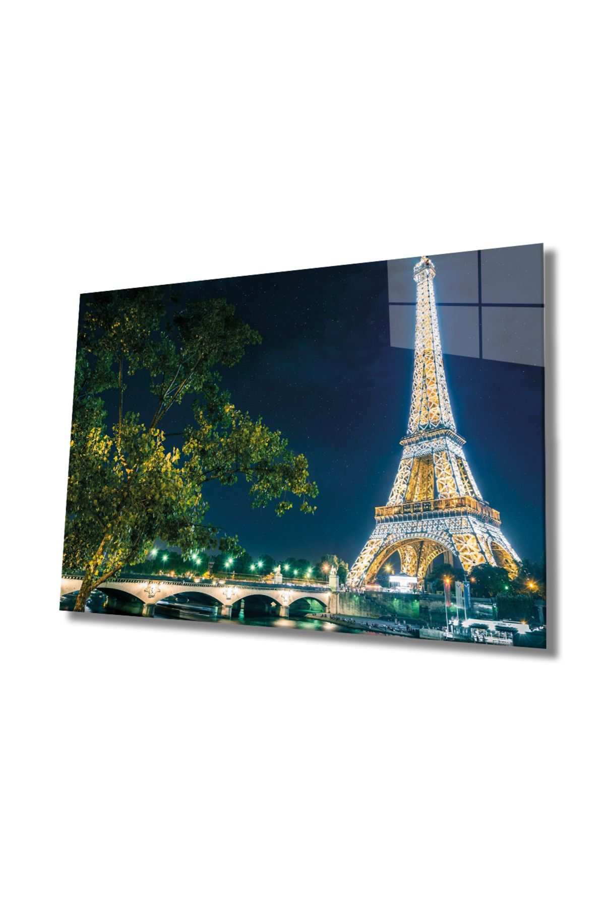 Genel Markalar HG  Eyfel Kulesi Cam Tablo Eiffel Tower