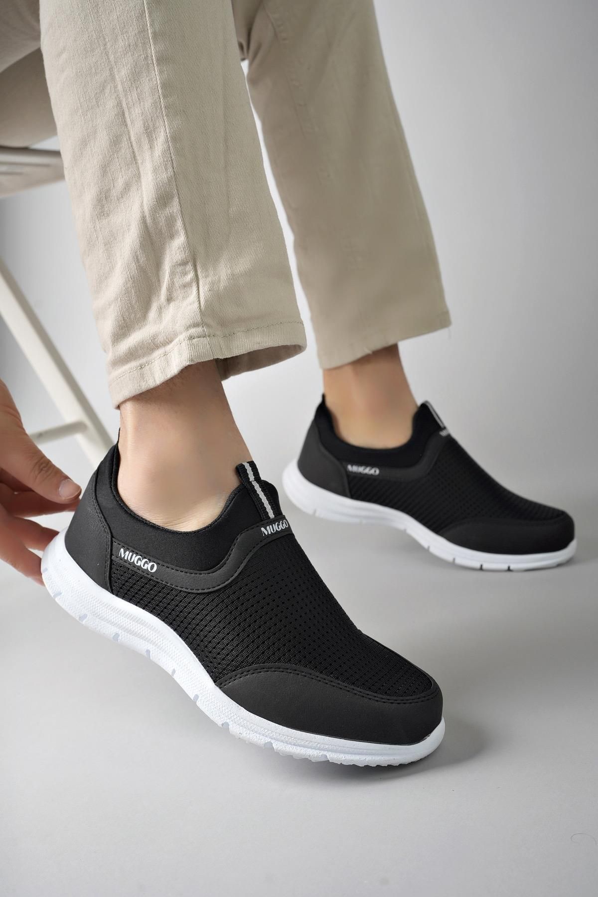 Muggo Podgo Garantili Unisex Ortopedik Bağcıksız Nefes Alabilen Hafif Yürüyüş Sneaker Spor Ayakkabı