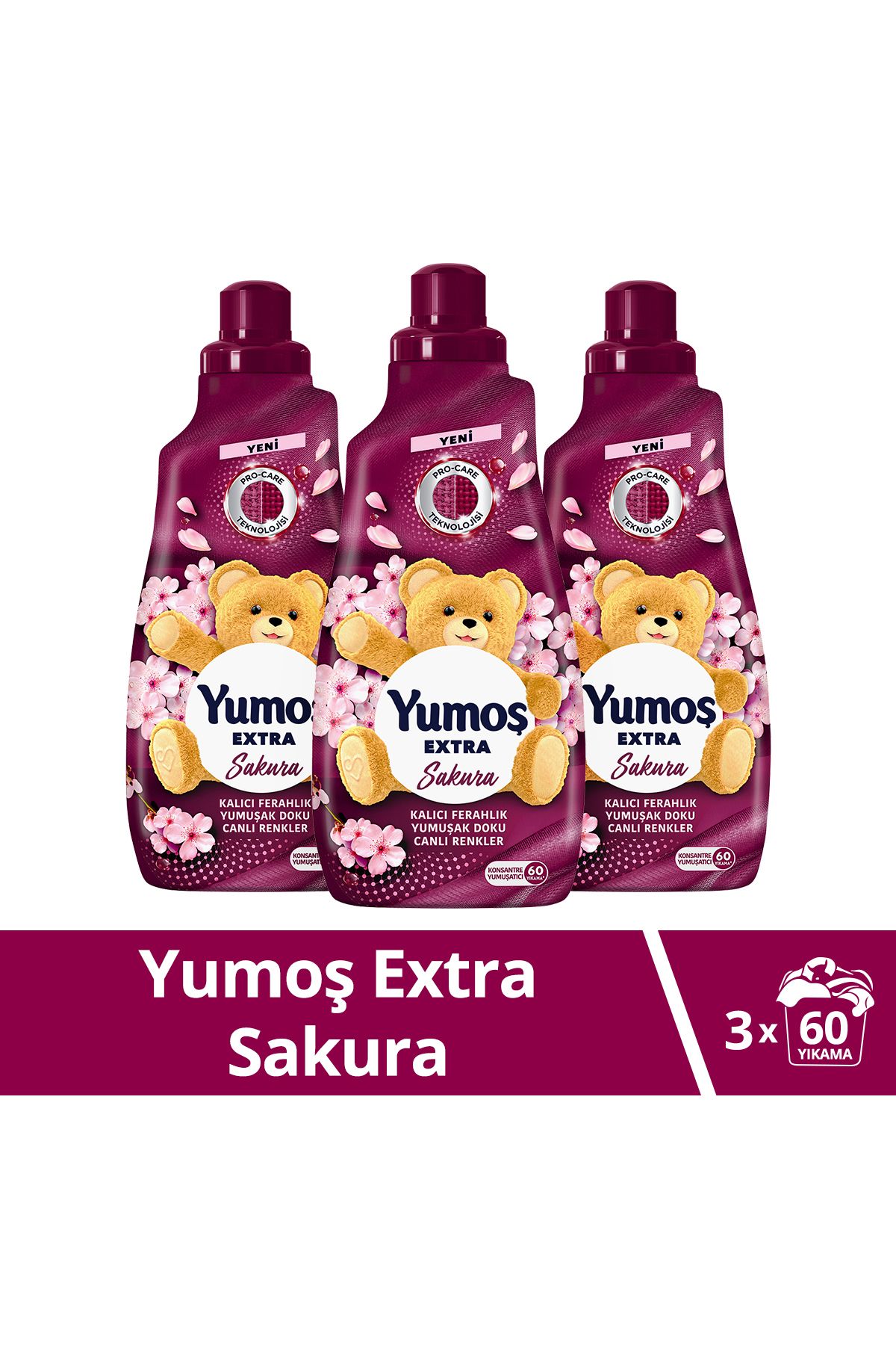 Yumoş Extra Çamaşır Yumuşatıcı Sakura 1440 ml X3