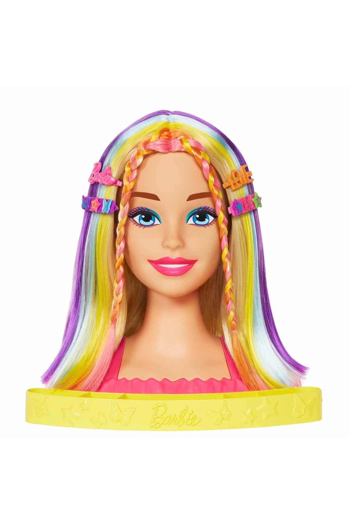 Barbie Color Reveal Gökkuşağı Saçlı Büstü ve Aksesuarları HMD78
