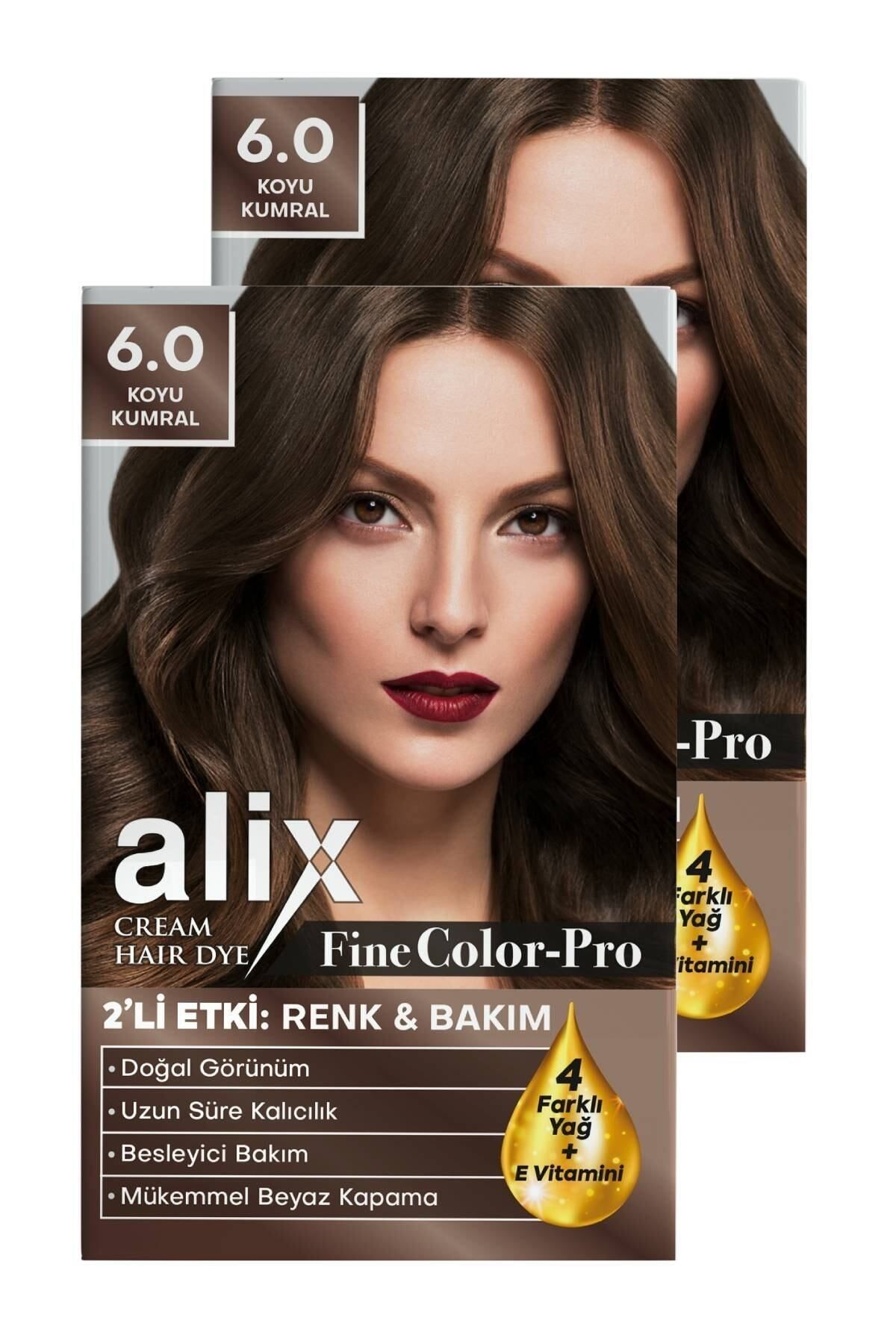 Alix Saç Boyası Kiti 6.0 Koyu Kumral 50 Ml (2 Adet)
