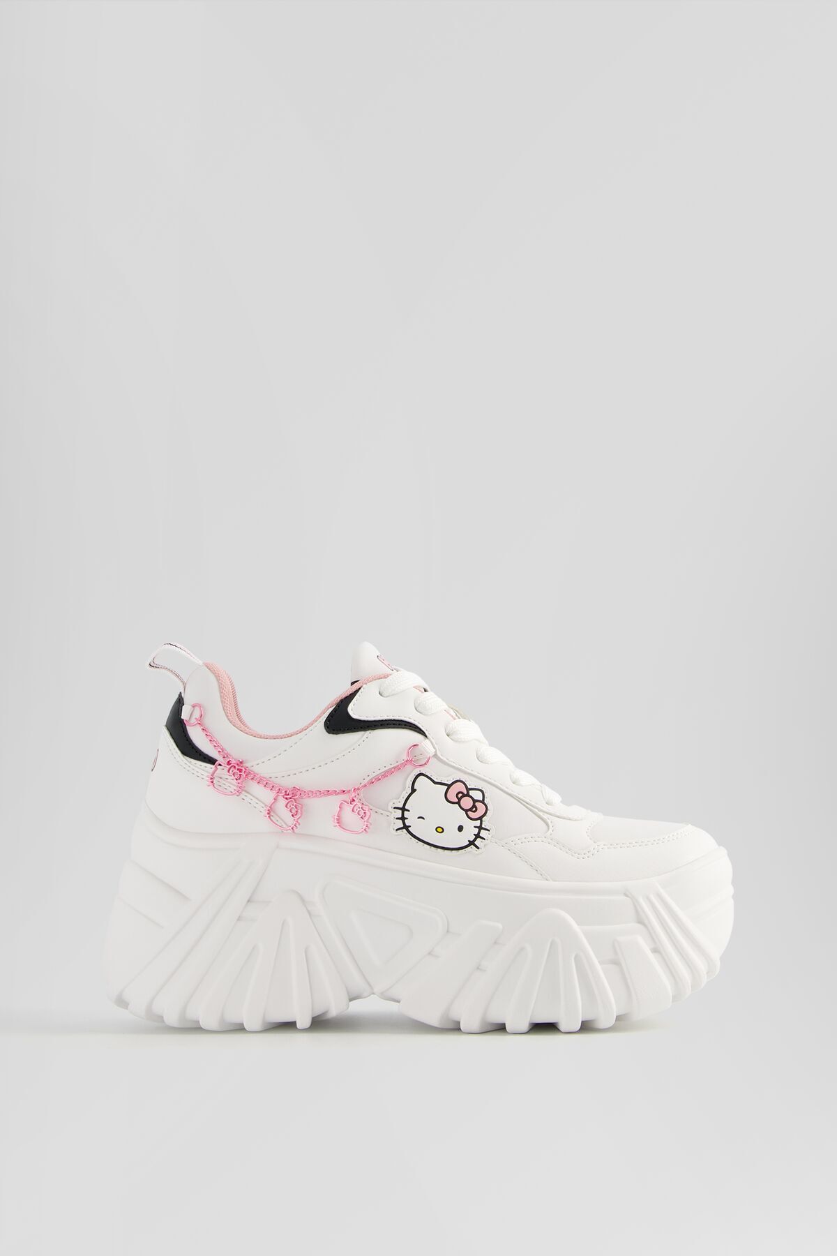 Bershka Parlak taşlı Hello Kitty platform spor ayakkabı
