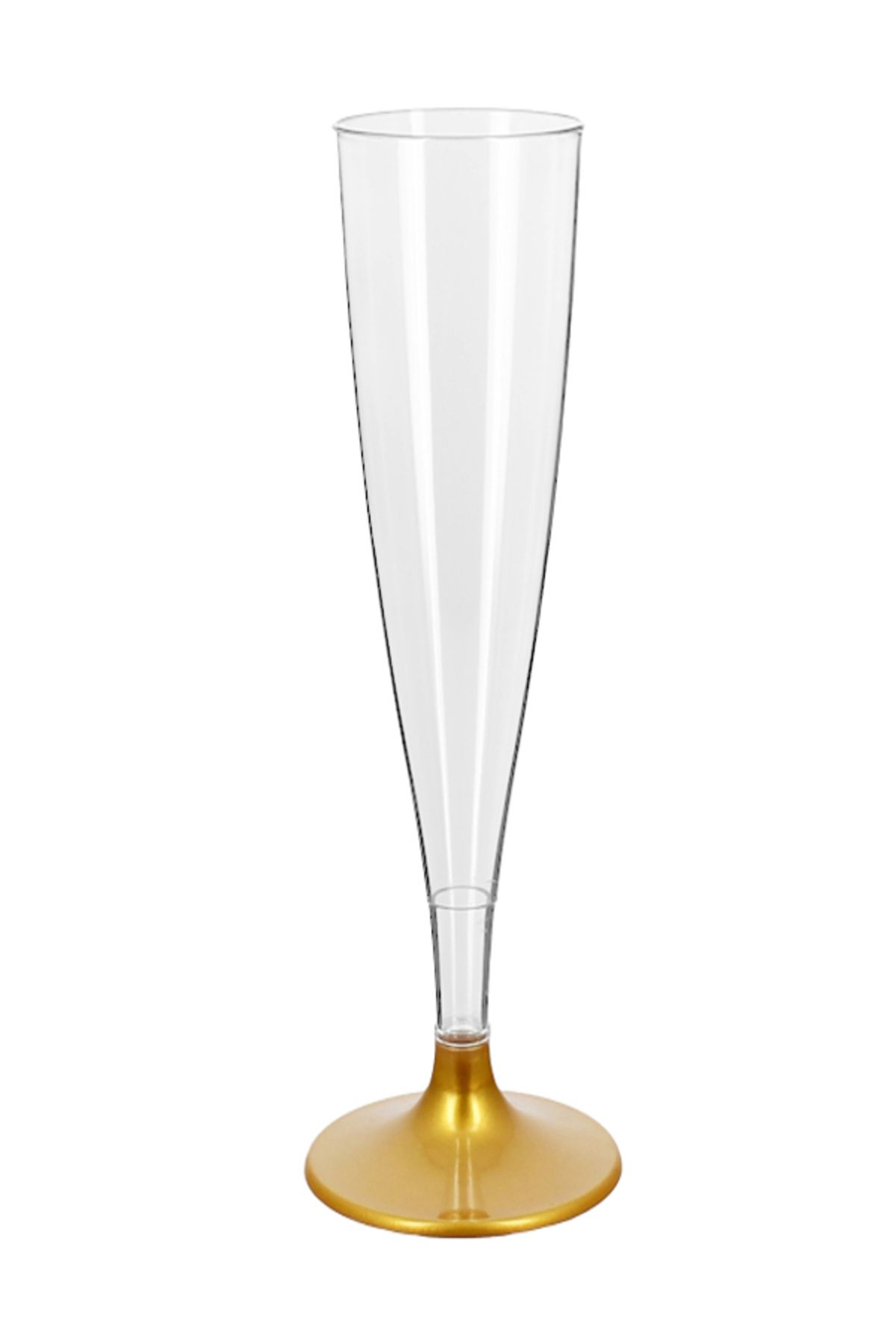 Kent 6 Lı Altın Plastik Şerbet , Şampanya ve Şarap için Bardak ( Kadeh )