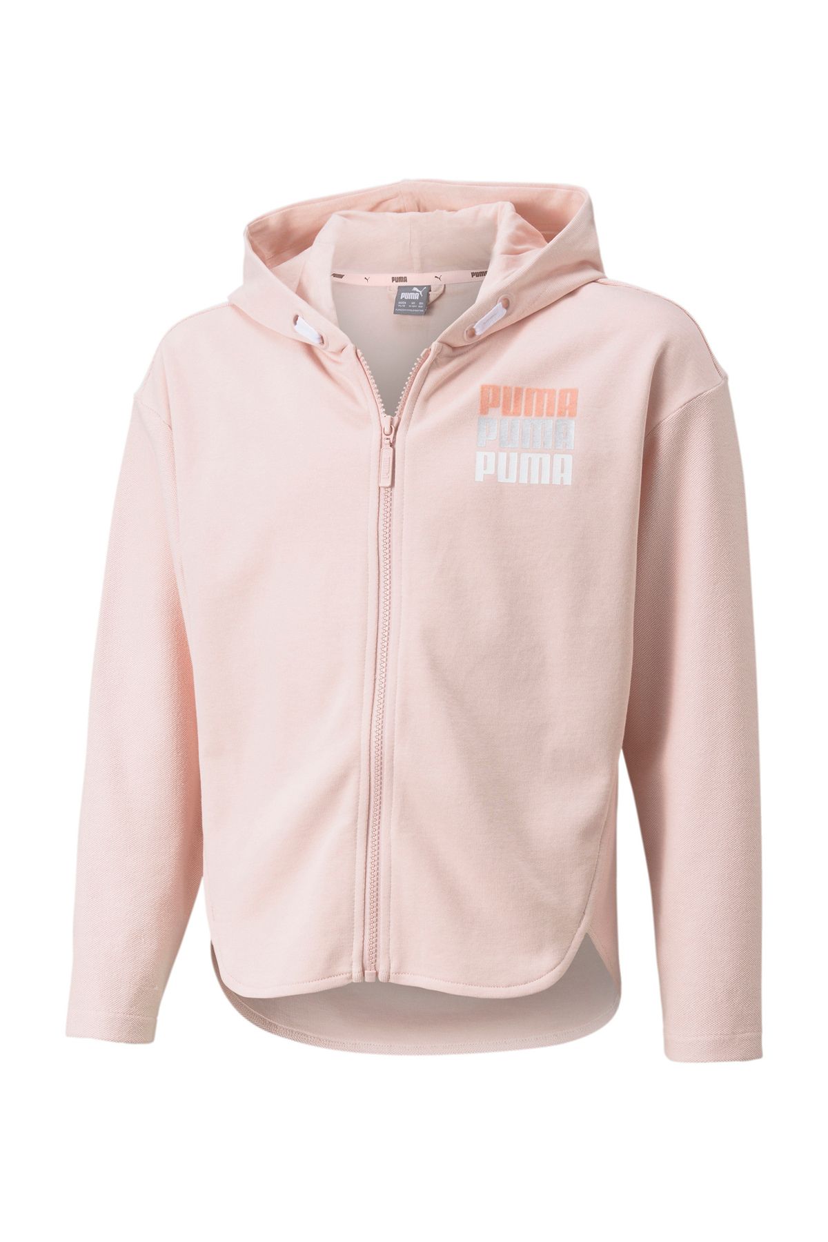 Puma Pembe Kız Çocuk Kapüşonlu Uzun Kollu Düz Sweatshirt 58923836 Alpha Full-zip Jacket