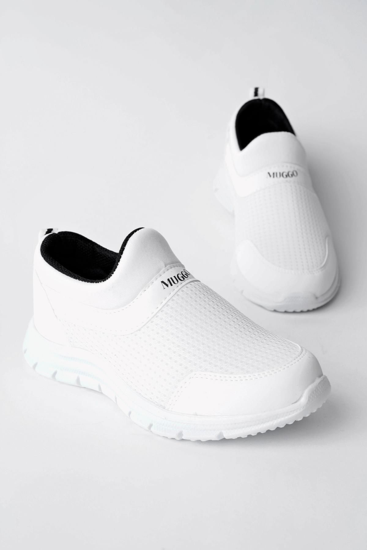 Muggo Tedy Garantili Unisex Çocuk Bağcıksız Rahat Esnek Günlük Sneaker Spor Ayakkabı