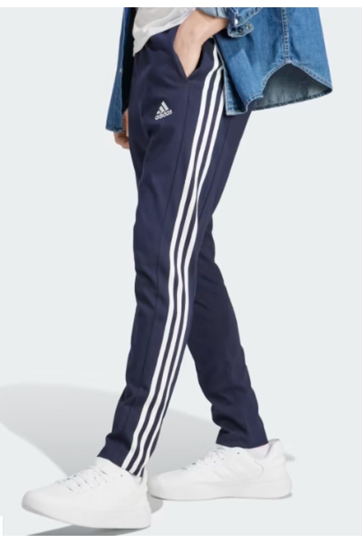 adidas Dar Lacivert - Beyaz Erkek Eşofman Altı Ic0045 M 3s Sj To Pt