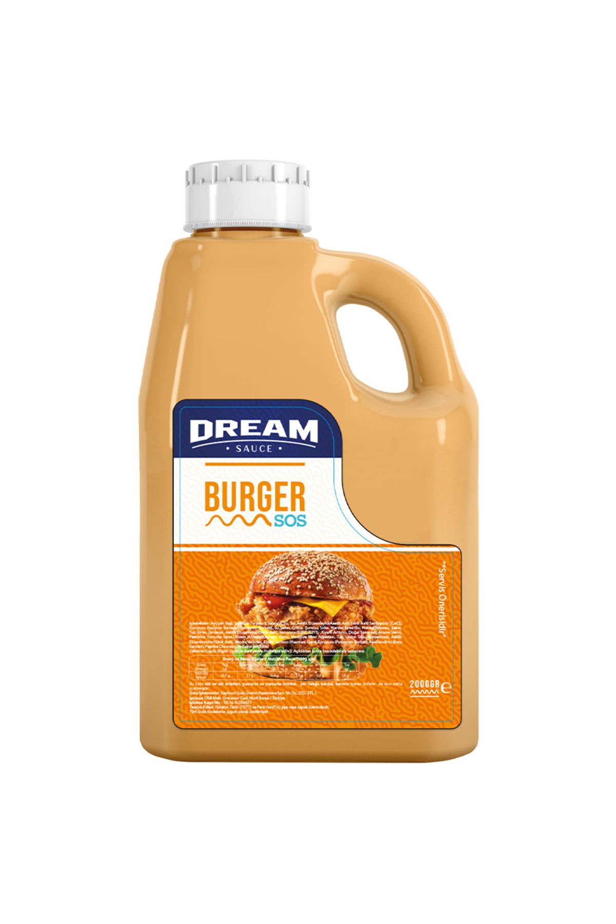 Dream Sauce Burger Sos 2000 gr