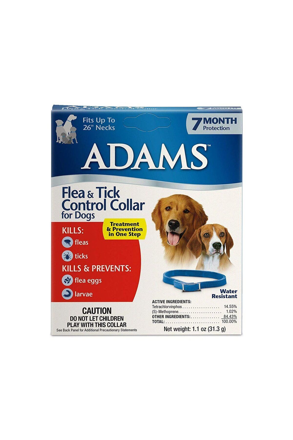 Adams Köpek İçin Pire Tasması Sinek Bit Pire Büyük Küçük Irk 7 Ay Etkili Dog Flea & Tick Collar