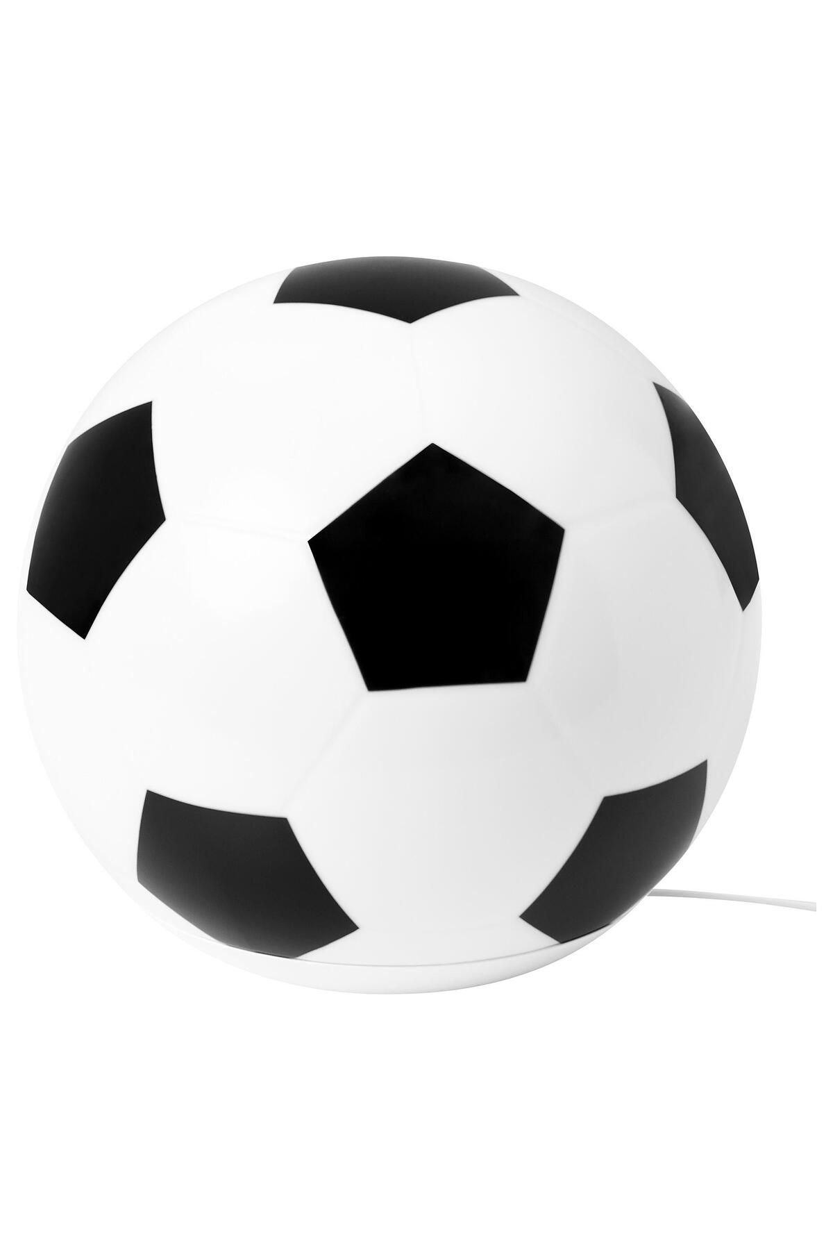IKEA Çocuk Masa Lambası, Beyaz-siyah, 200 Lm, Led'li Meridyendukkan Futbol Topu Modelli
