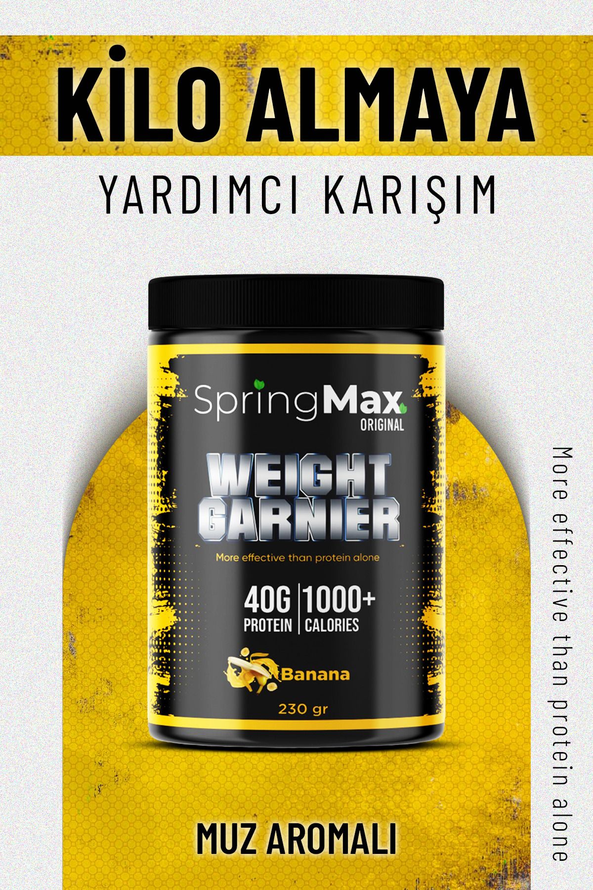 SPRİNGMAX Kilo-aldırıcı Besin Destekliyici Kilo Aldıran Muz Ve Kakao Aromalı Kilo Almaya Yardımcı Toz 1'li Set