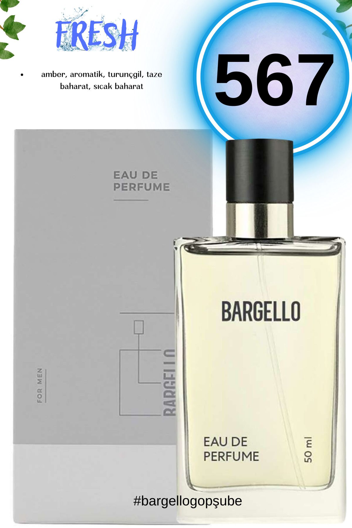 Bargello 567 Fresh Erkek Parfüm 50ml Edp