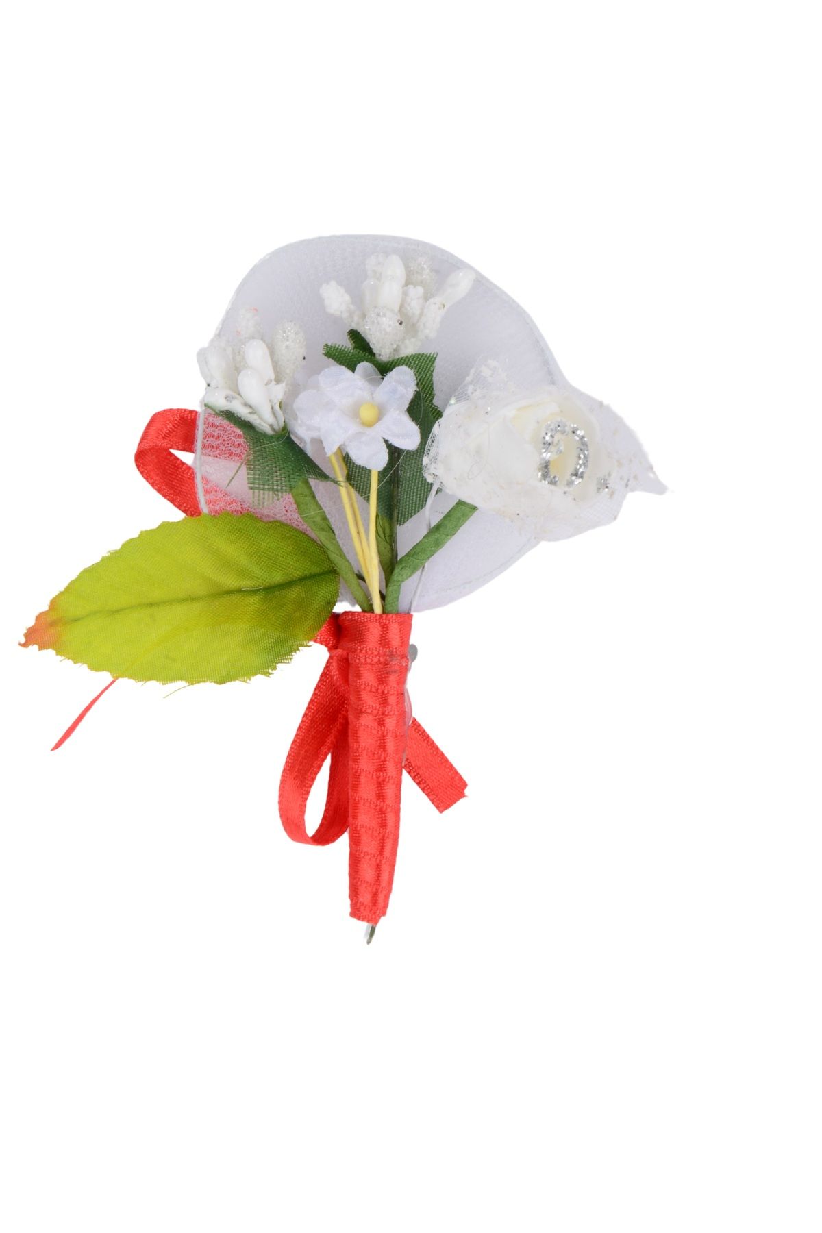 Cengiz İnler Cengiz Inler Renkli Kuru Çiçek-gül Figürlü Erkek Yaka Çiçeği Aksesuar