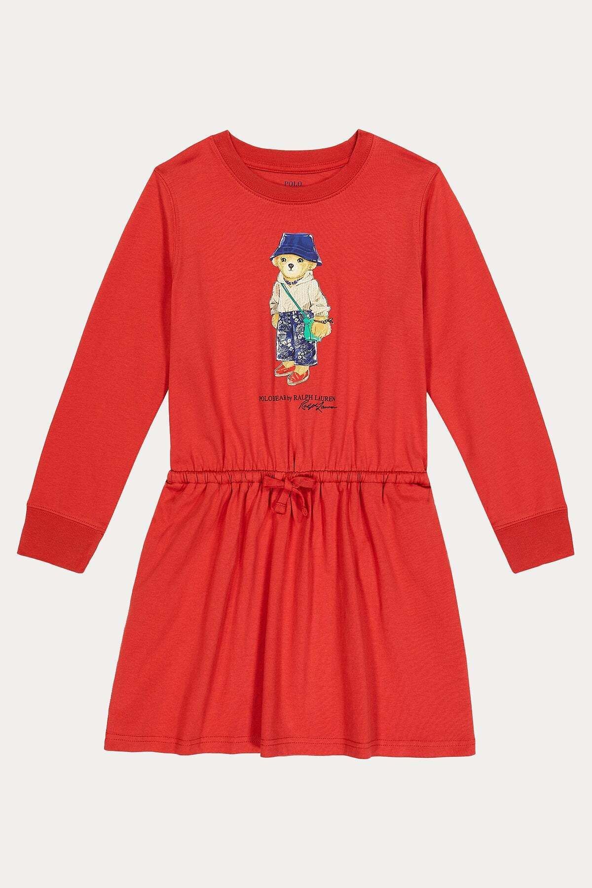 Ralph Lauren 2-3 Yaş Kız Çocuk Polo Bear Elbise 3y / Kırmızı