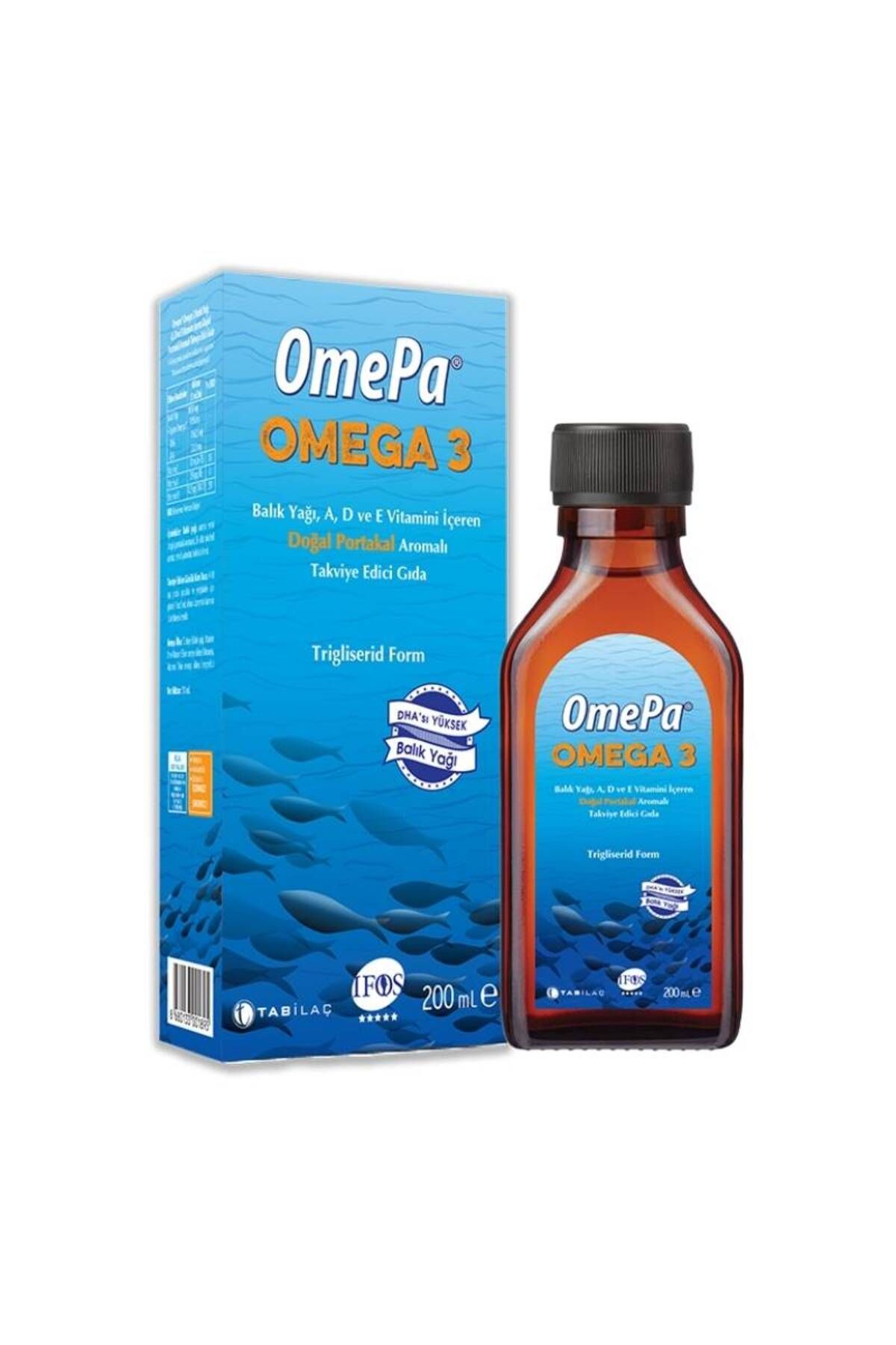 Tab Omepa Omega 3 Doğal Portakal Aromalı Takviye Edici Gıda 200ml